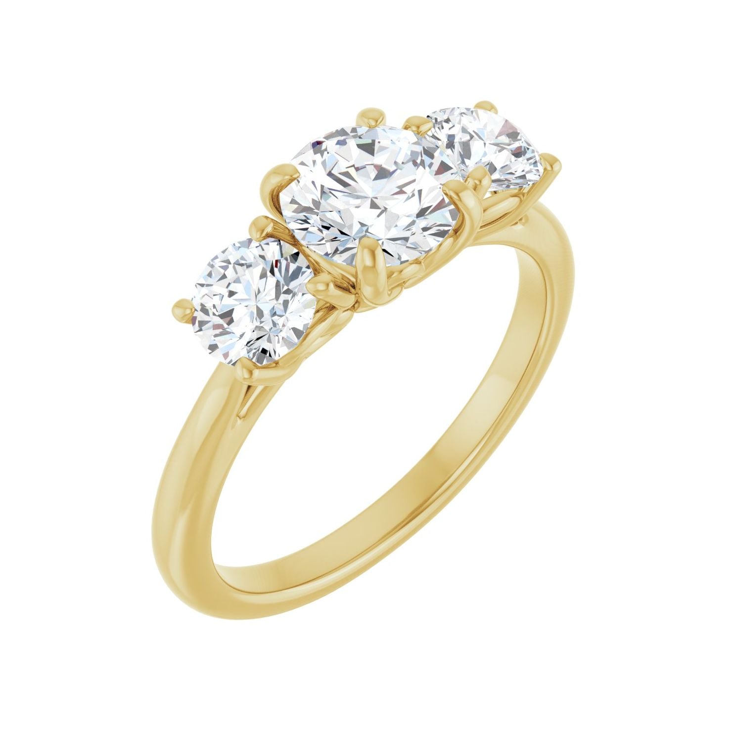 Madelyn — Round center, yellow gold