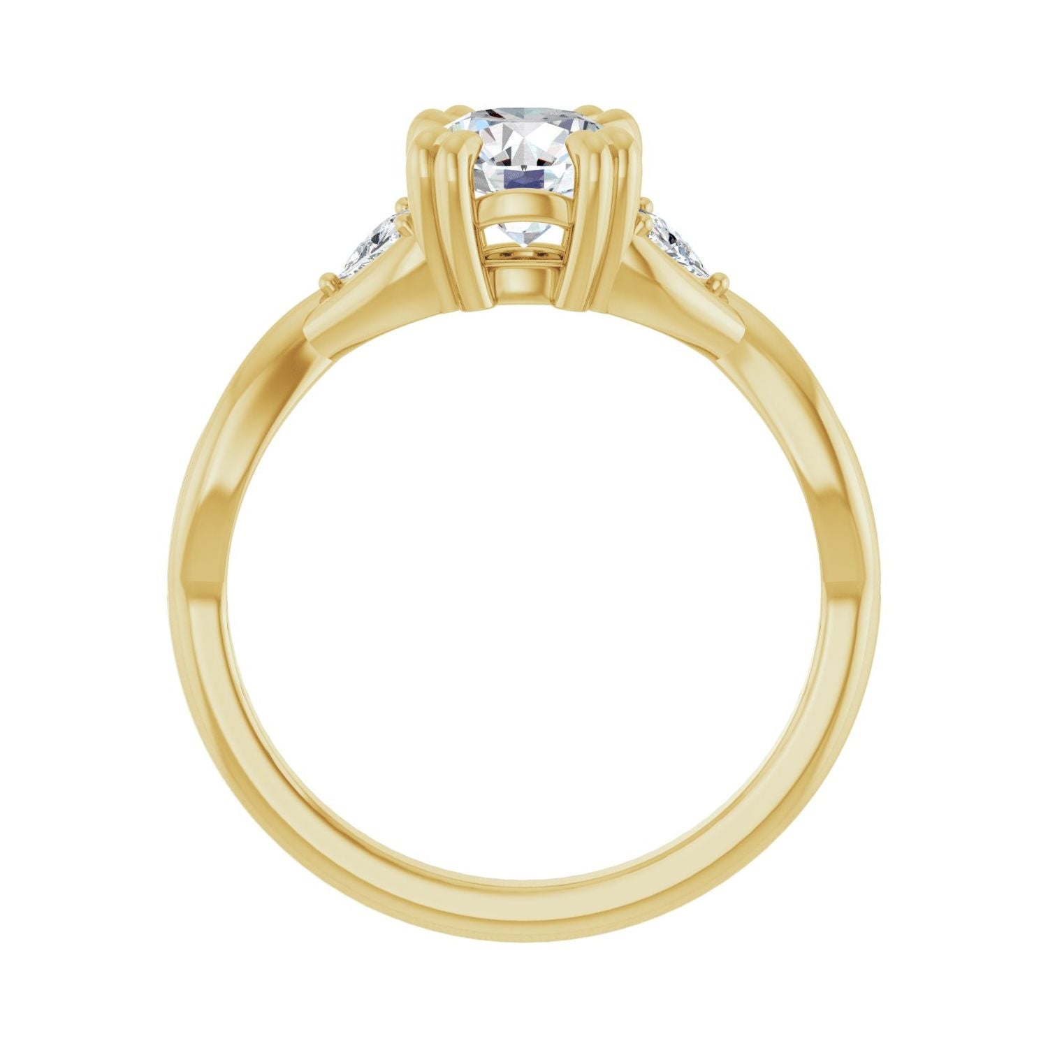 Maisie — Round center, yellow gold