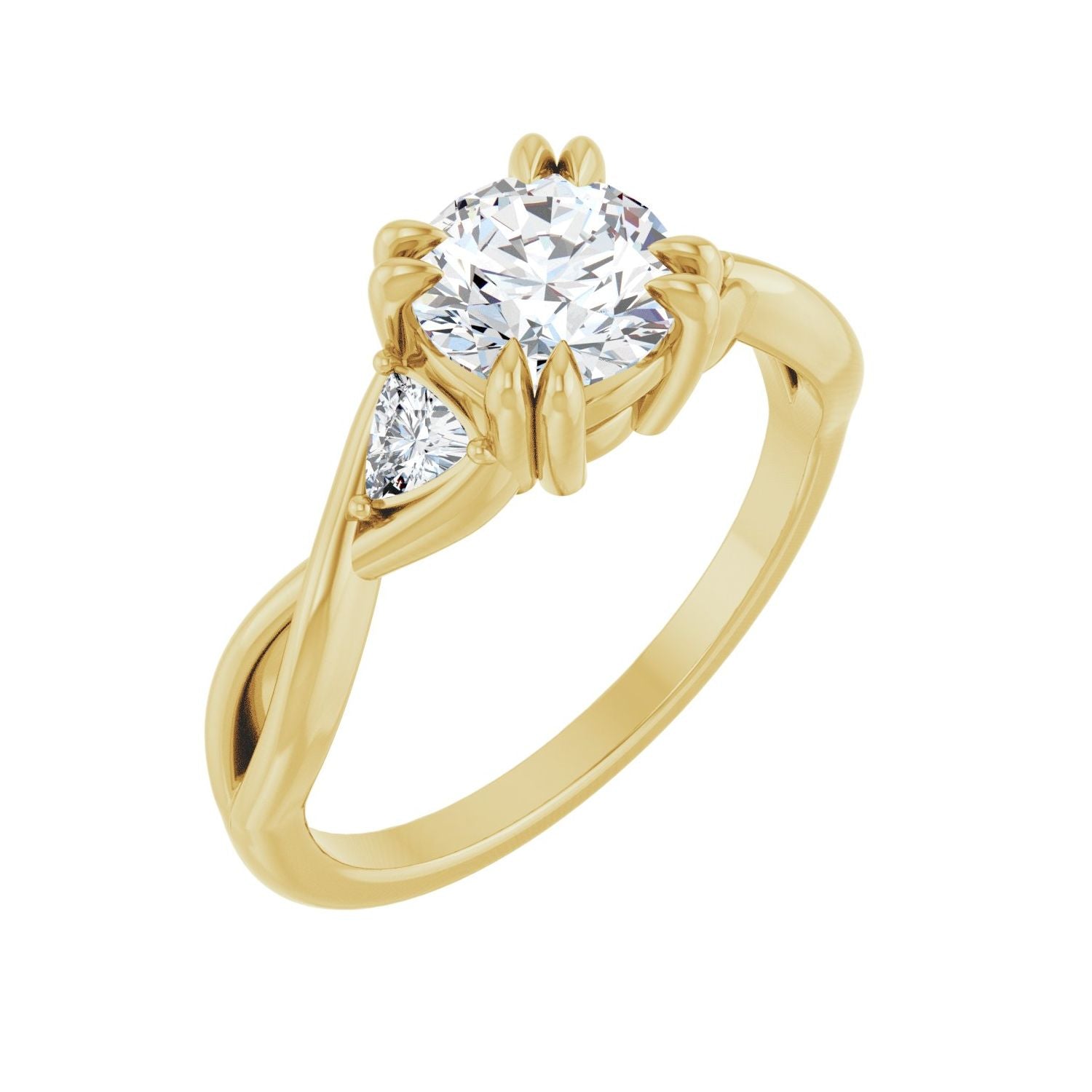 Maisie — Round center, yellow gold