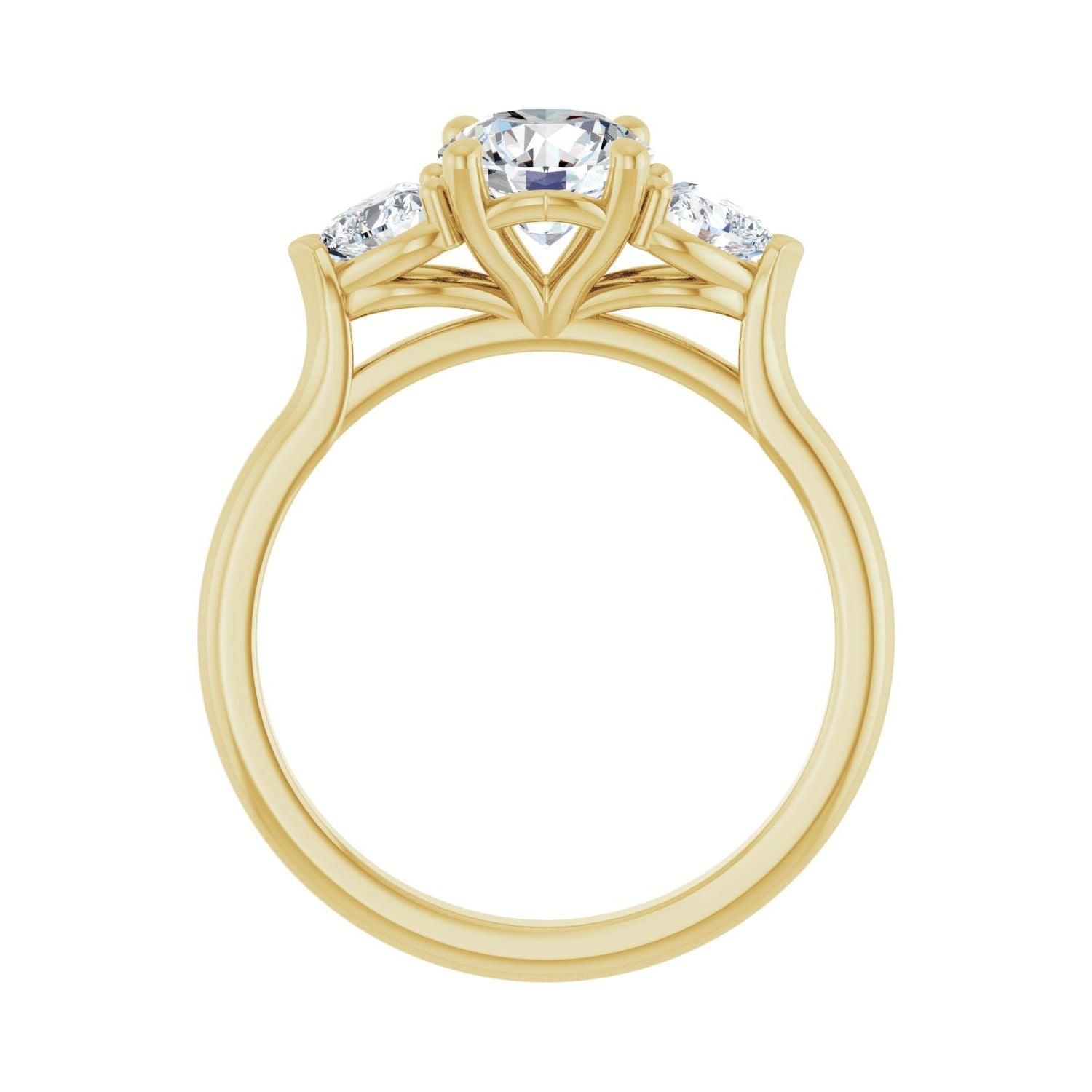 Malin — Round center, yellow gold