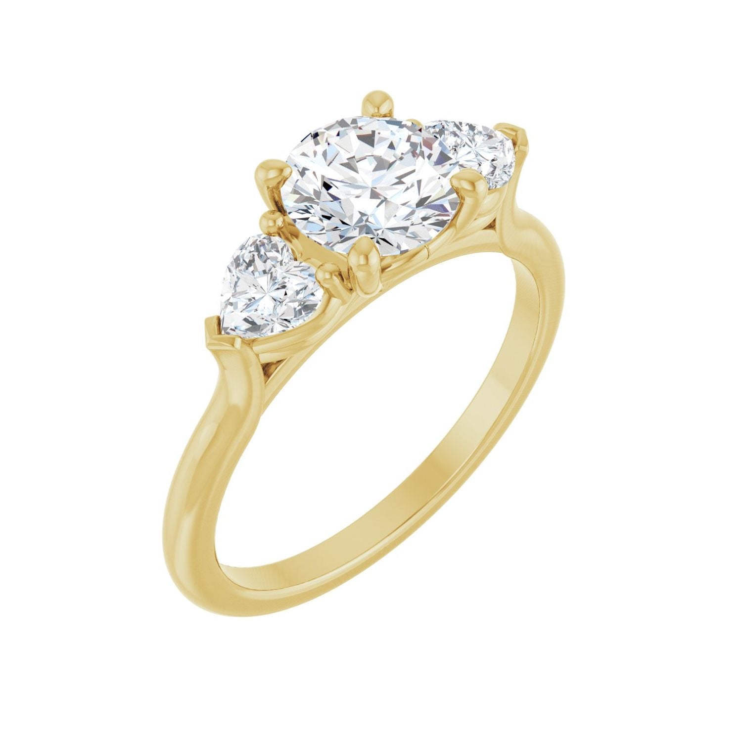 Malin — Round center, yellow gold