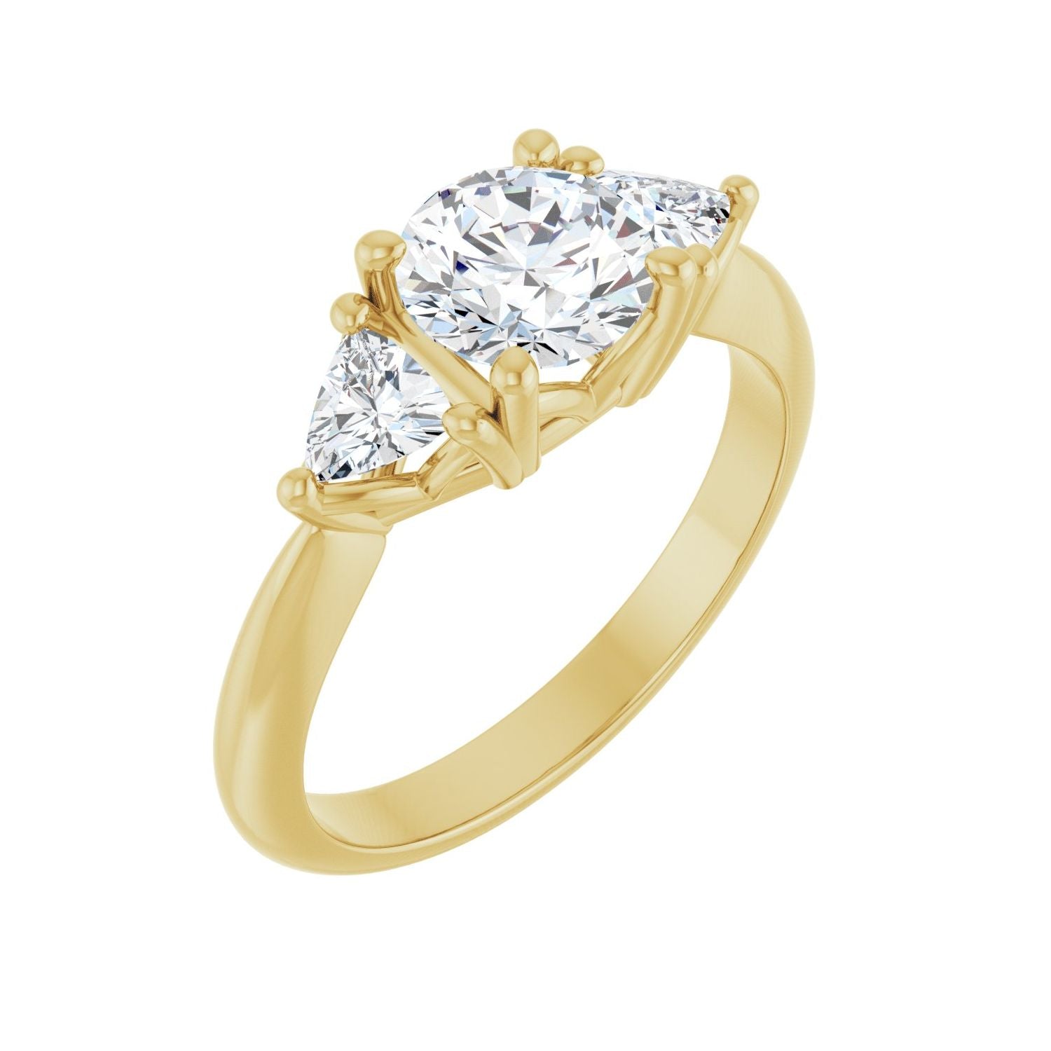 Mallory — Round center, yellow gold