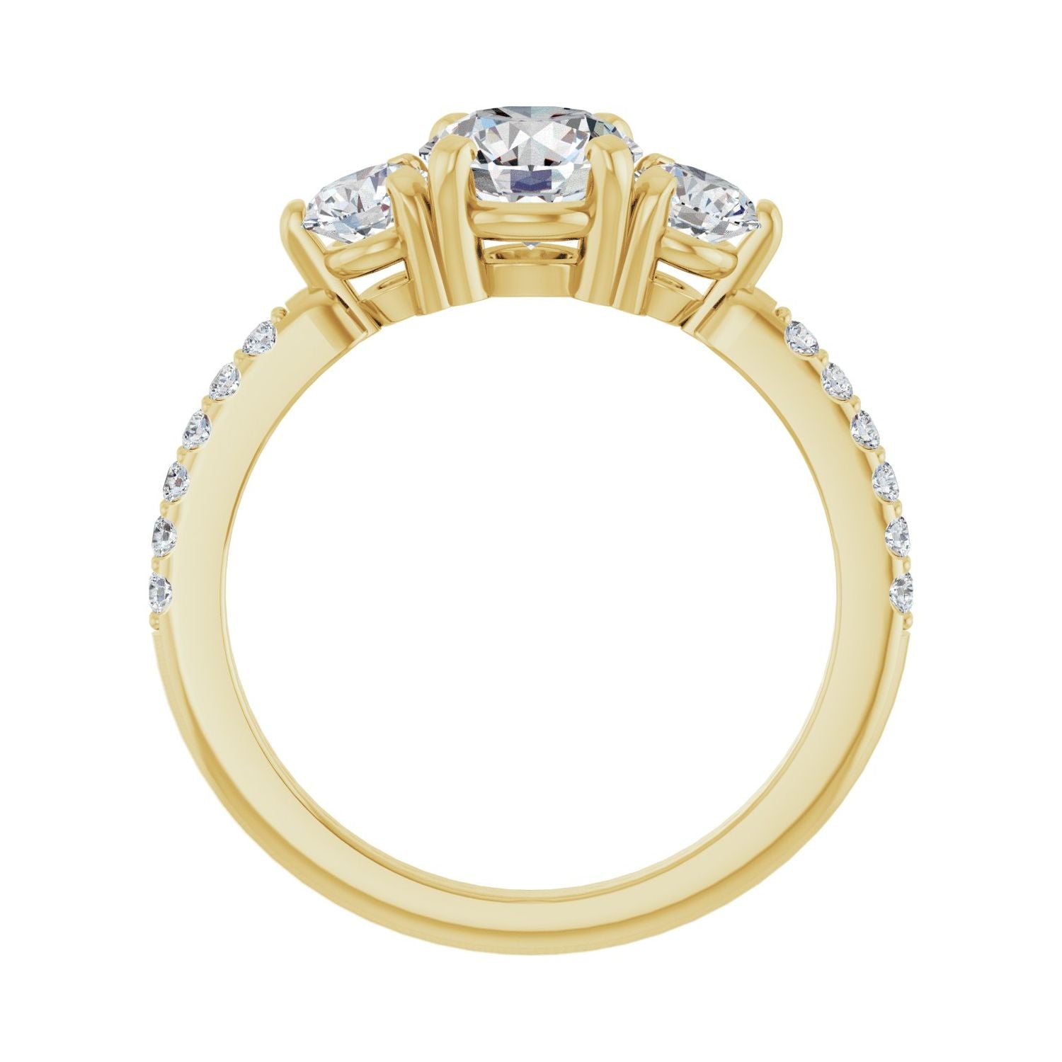 Manon — Round center, yellow gold