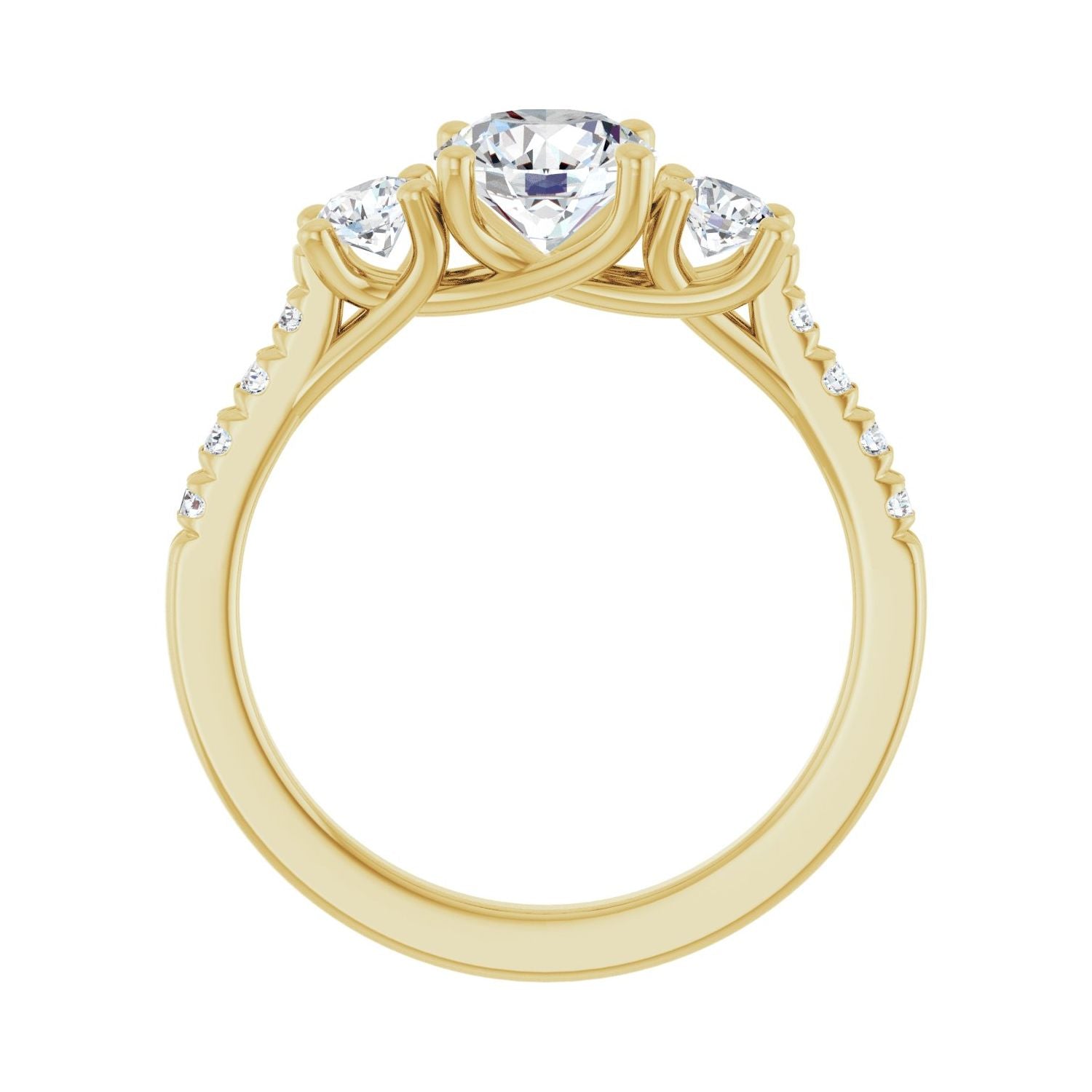 Mariah — Round center, yellow gold