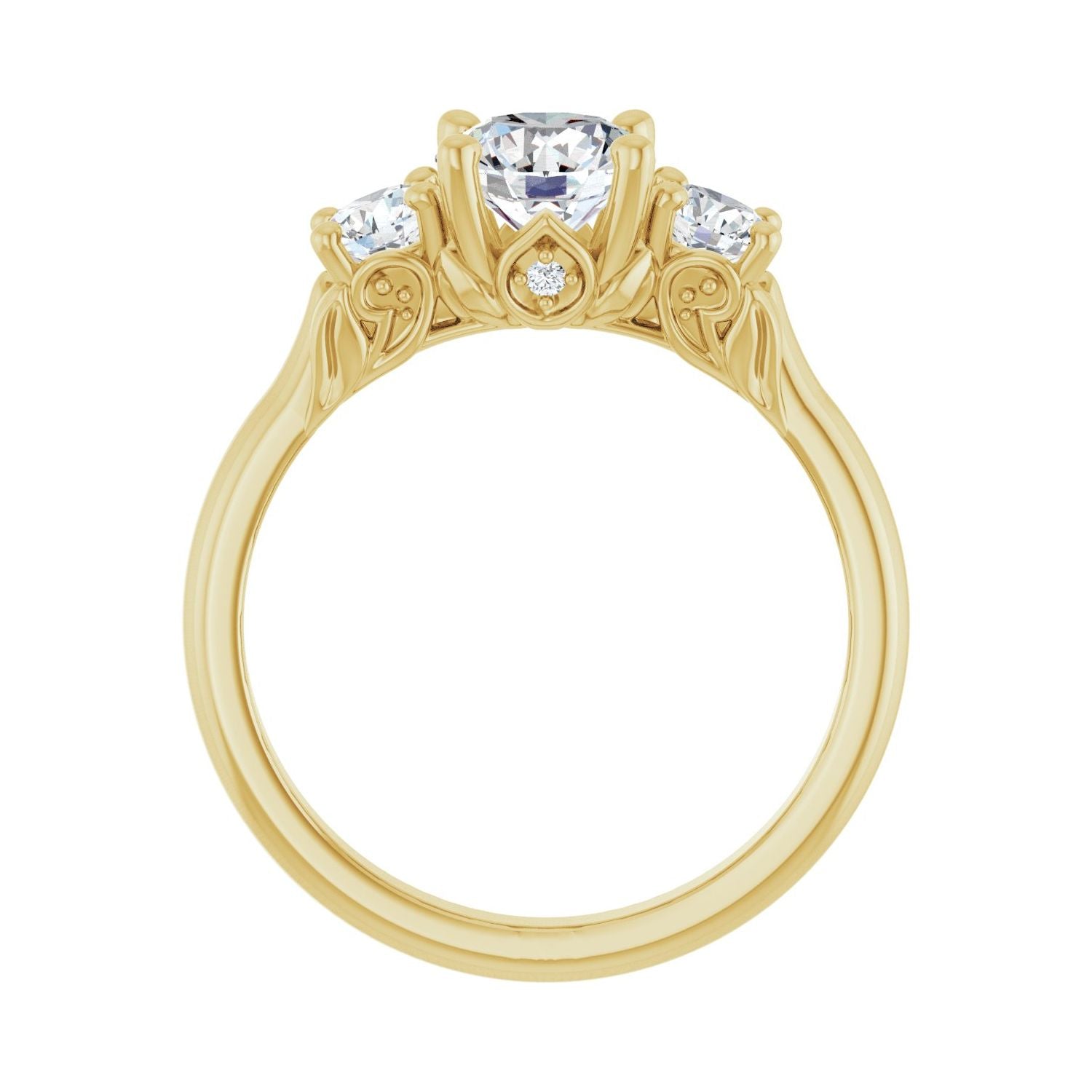 Mariana — Round center, yellow gold
