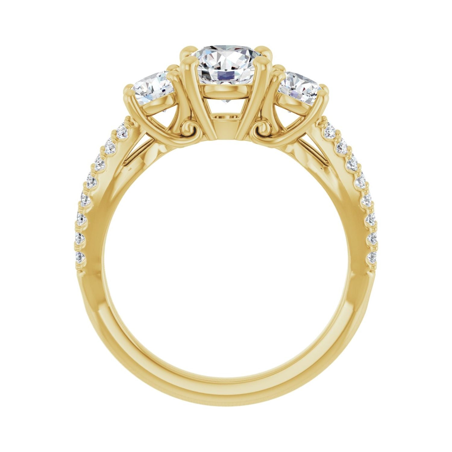 Maribel — Round center, yellow gold