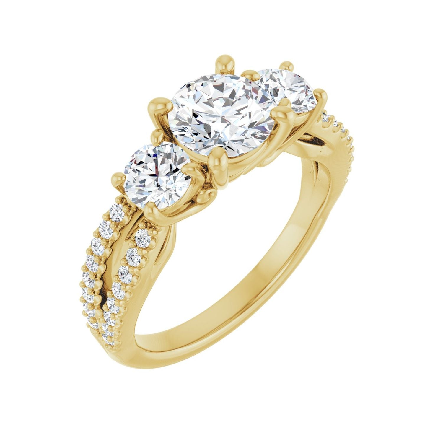 Maribel — Round center, yellow gold