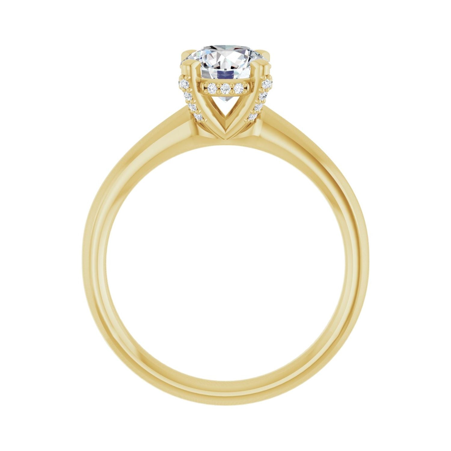 Micaela — Round center, yellow gold
