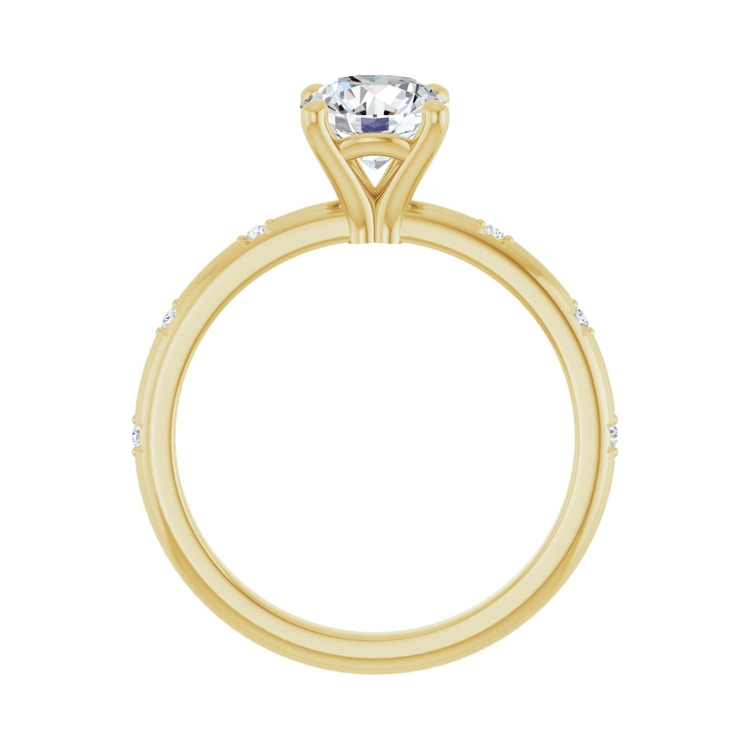 Milena — Round center, yellow gold