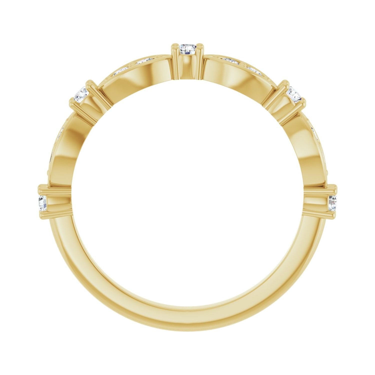 Stephanie — · 1/3 ctw, yellow gold