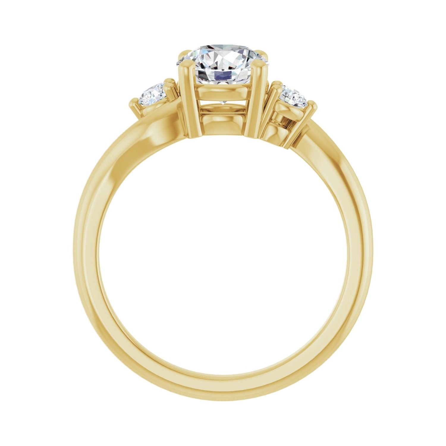 Miranda — Round center, yellow gold