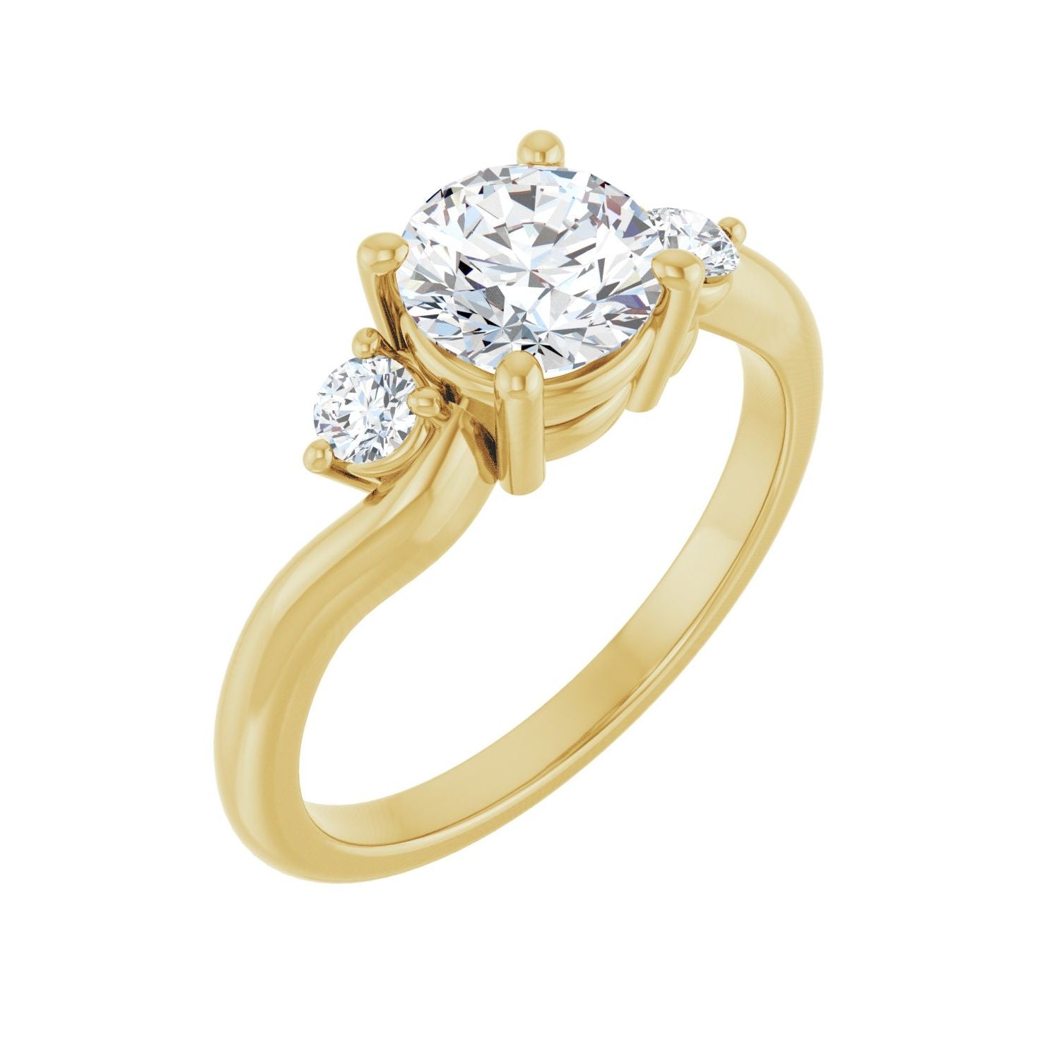 Miranda — Round center, yellow gold