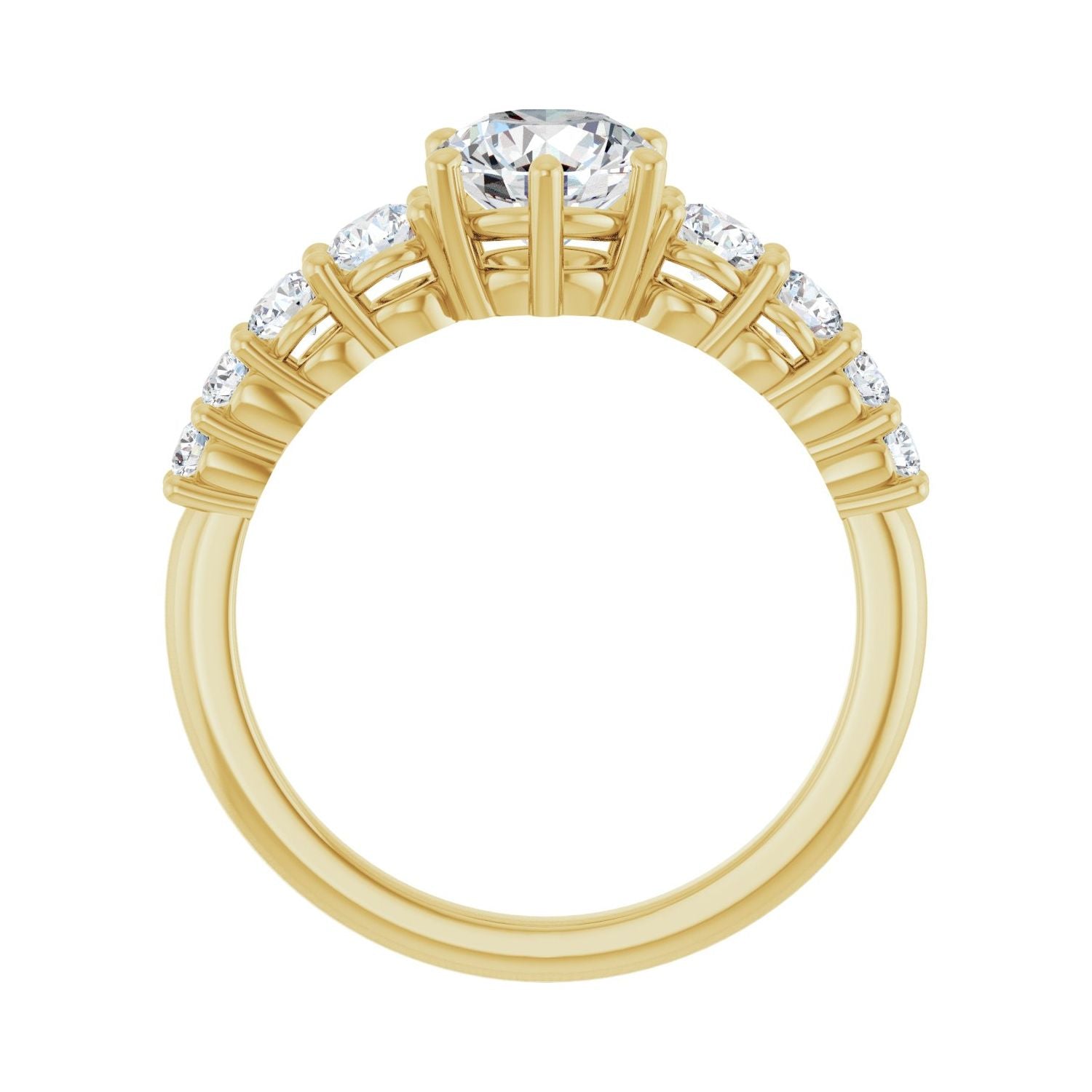 Myra — Round center, yellow gold
