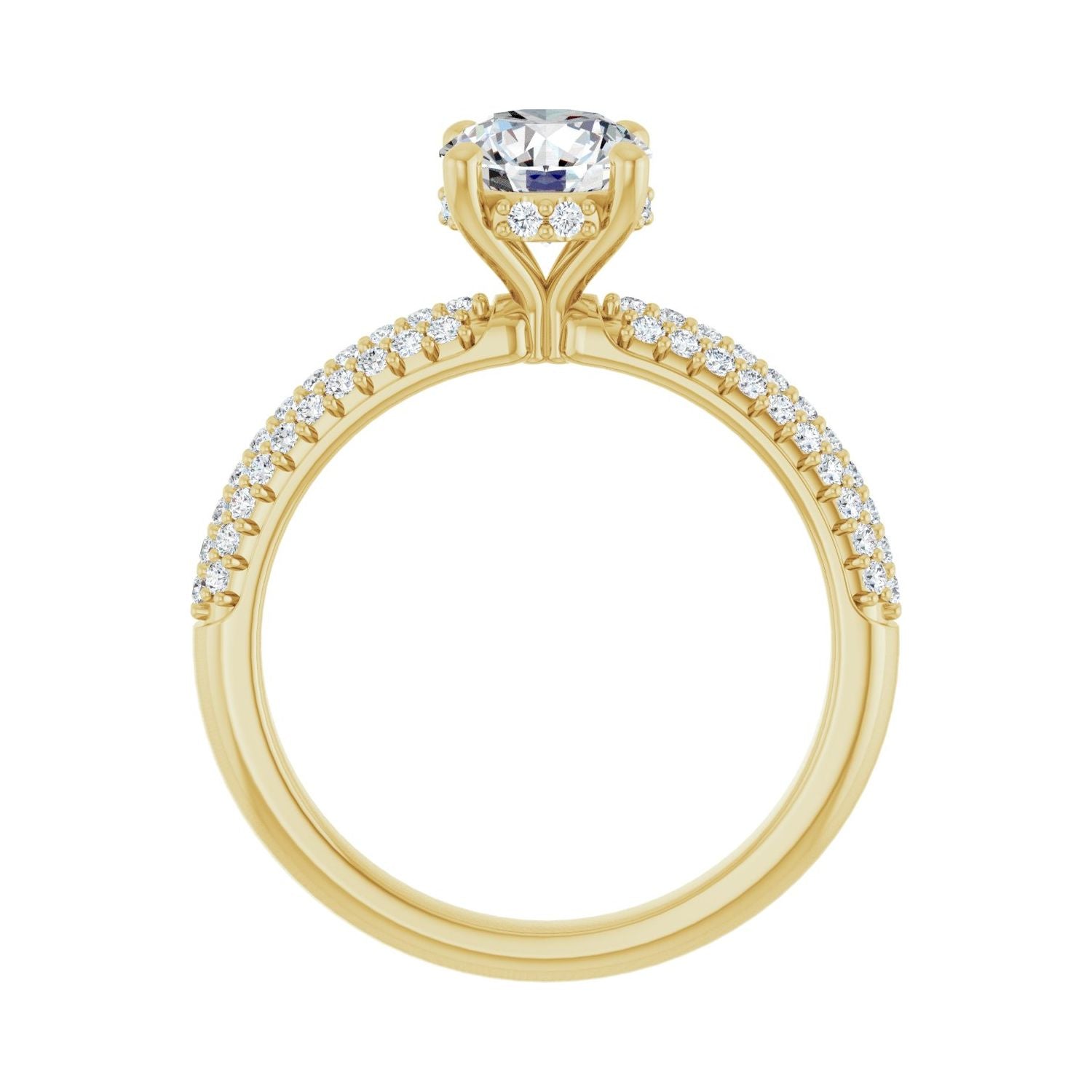 Natalie — Round center, yellow gold