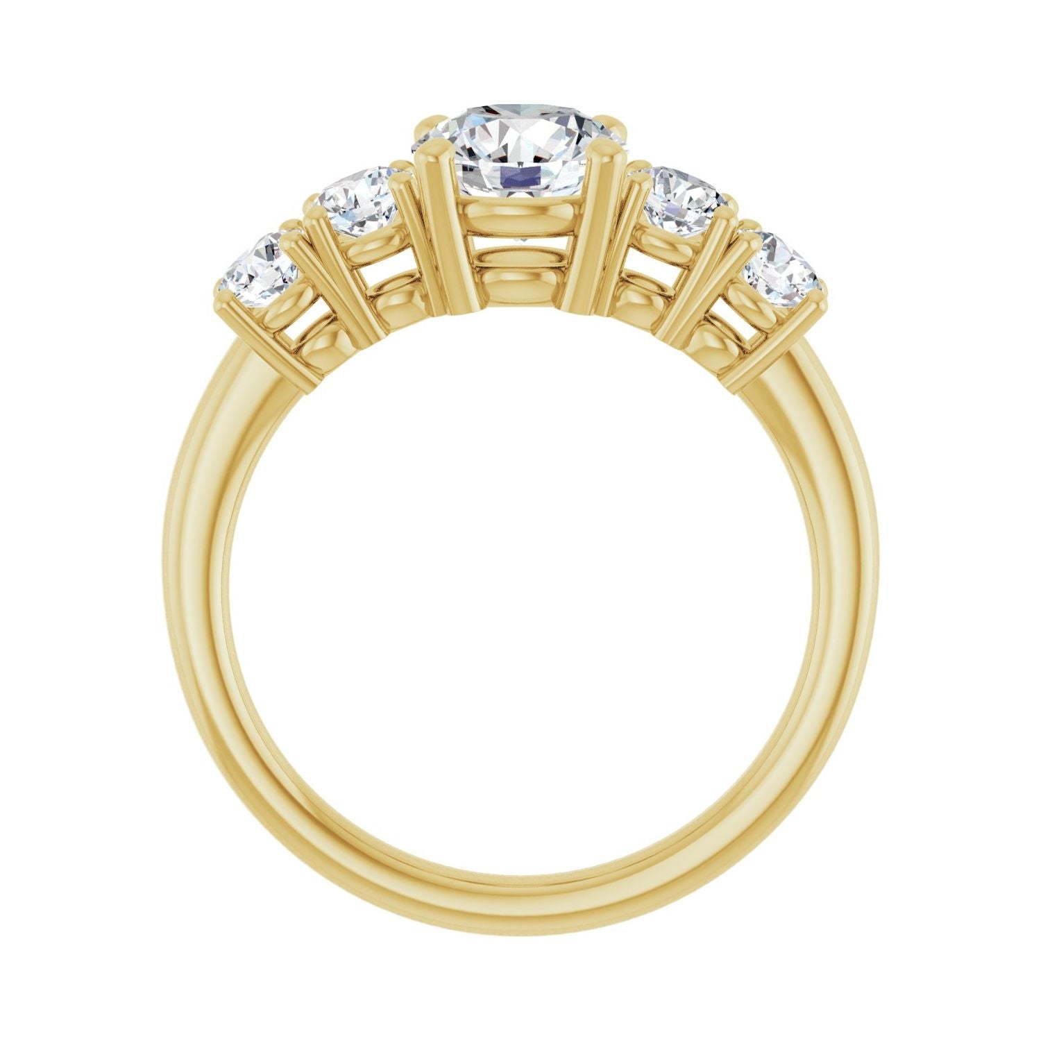 Nikita — Round center, yellow gold