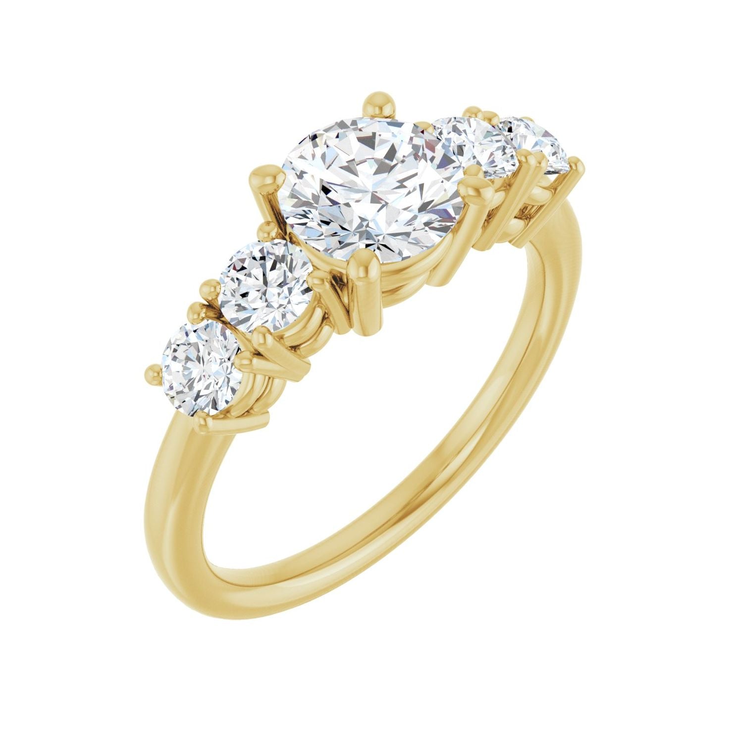 Nikita — Round center, yellow gold