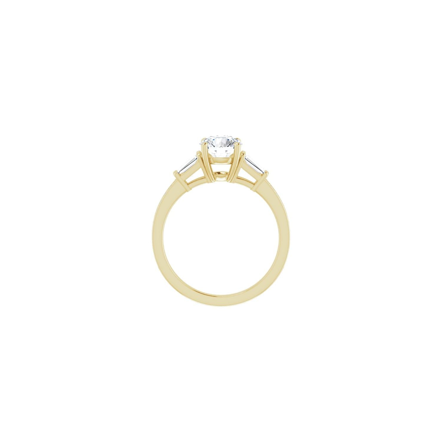 Ninette — Round center, yellow gold
