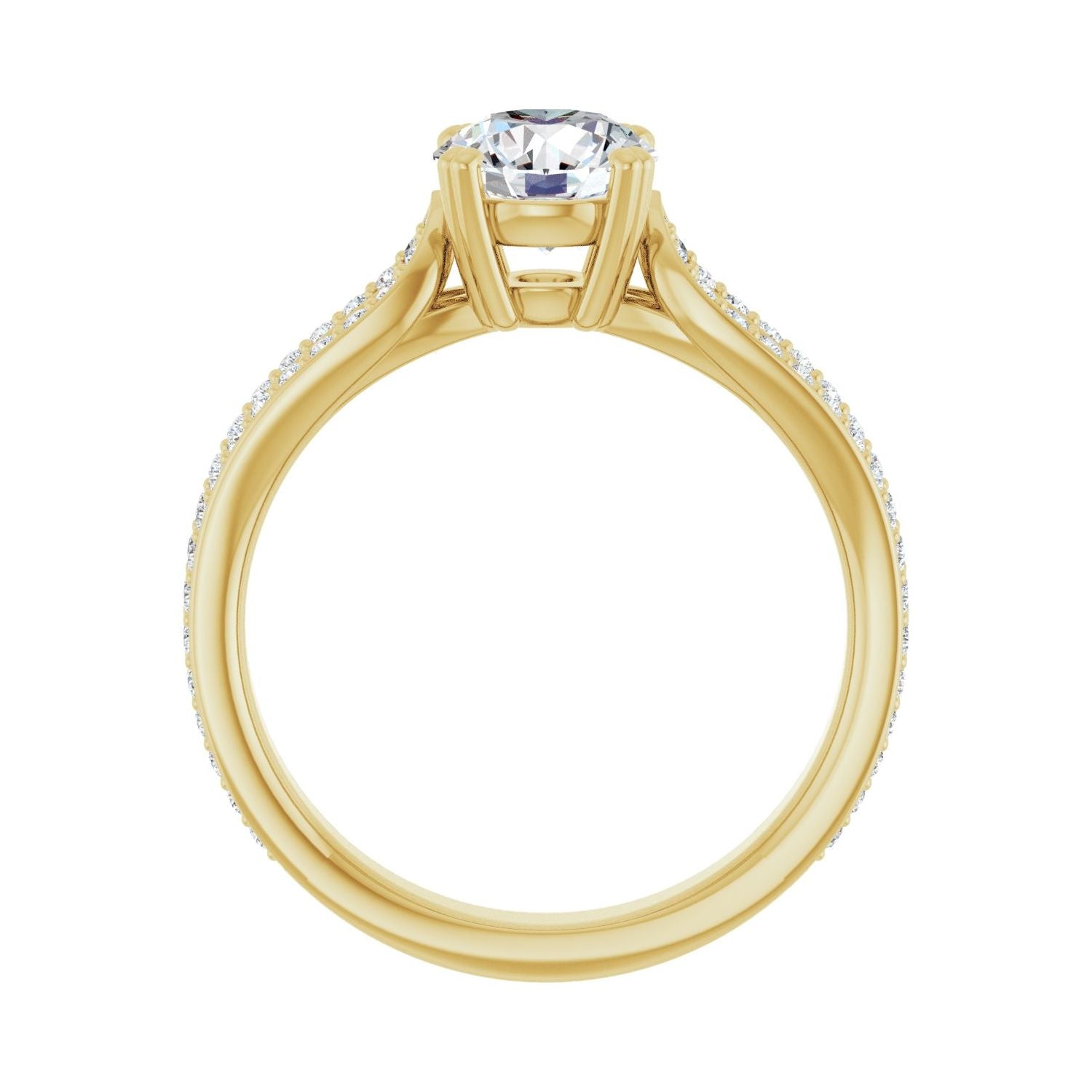 Noemi — Round center, yellow gold