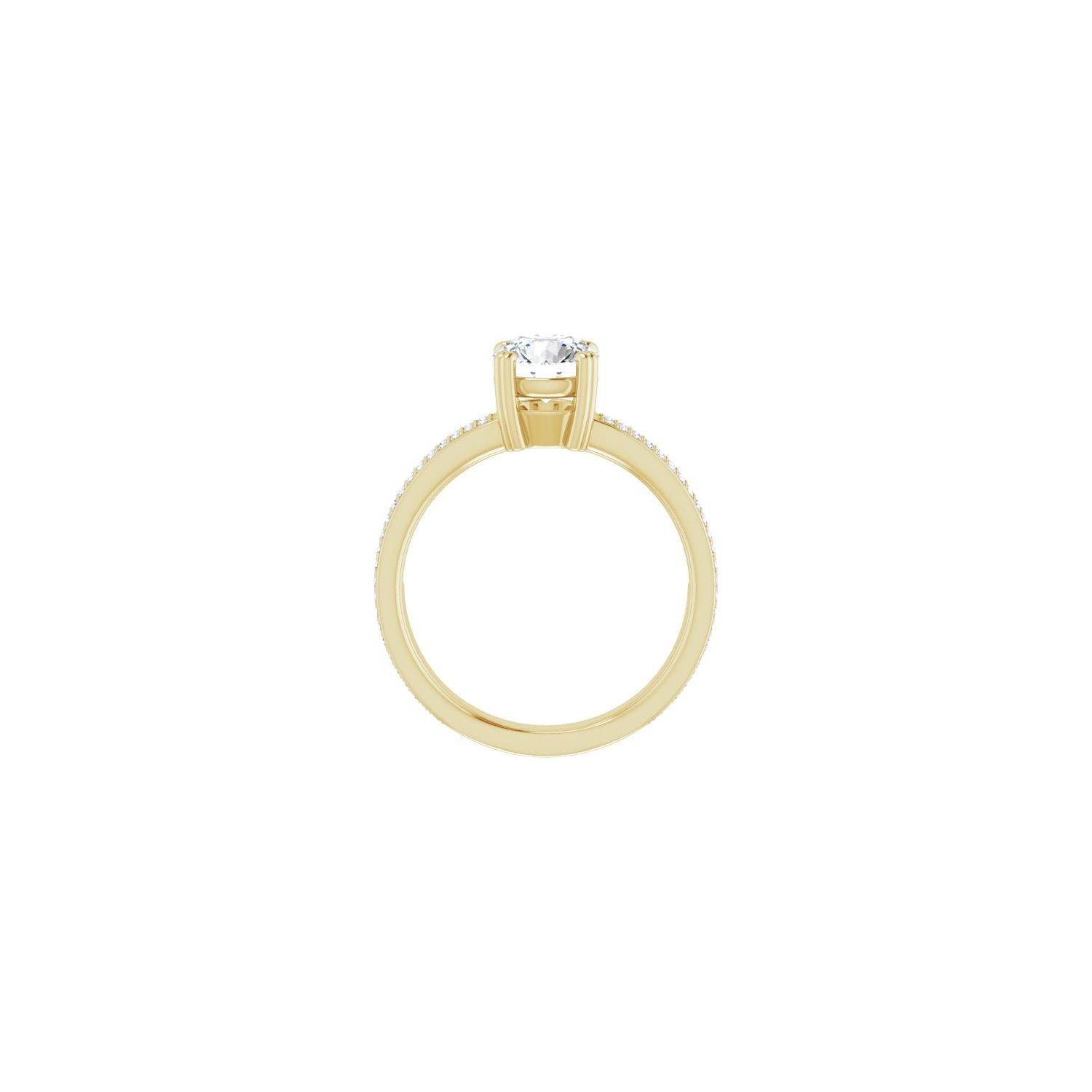 Olga — Round center, yellow gold