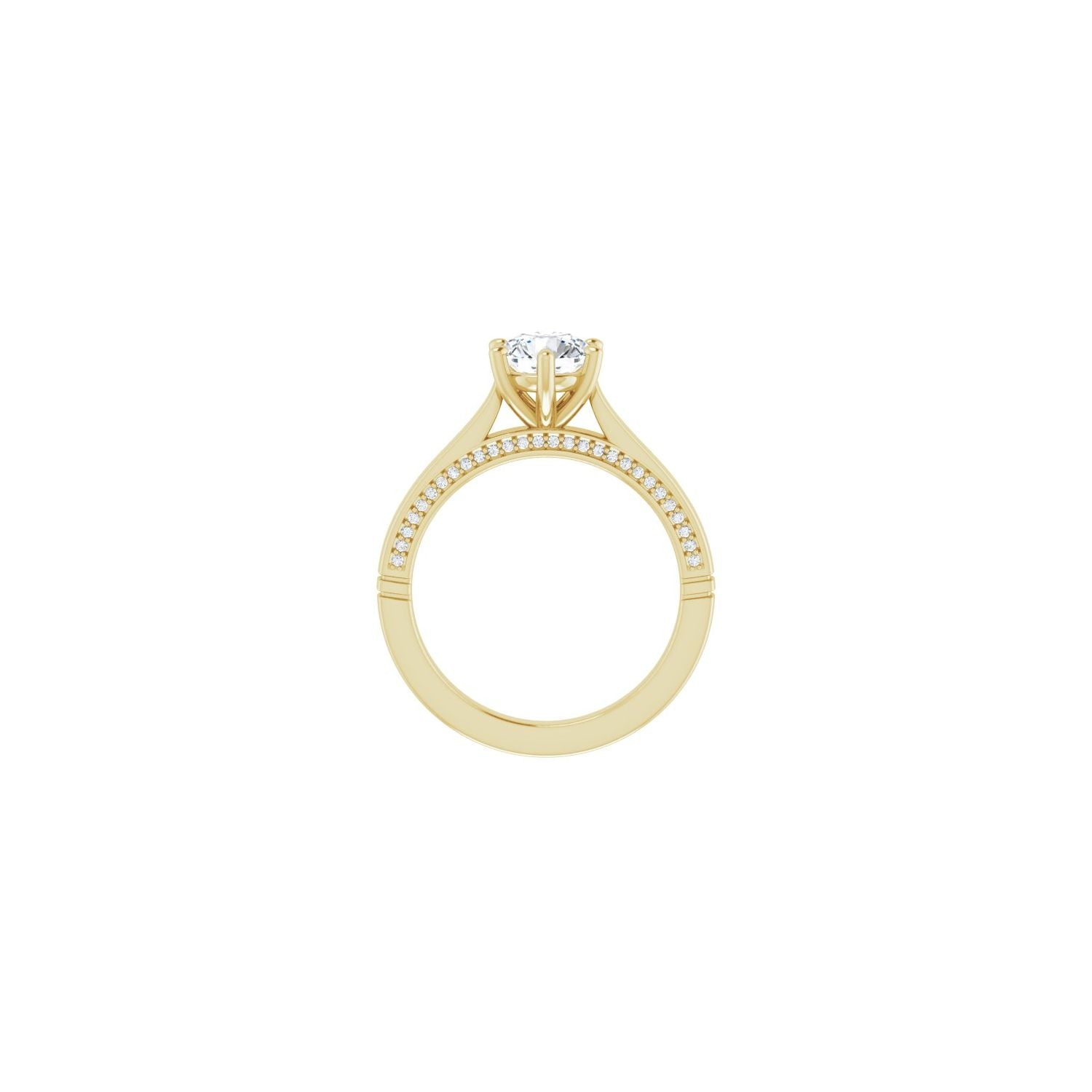 Paola — Round center, yellow gold