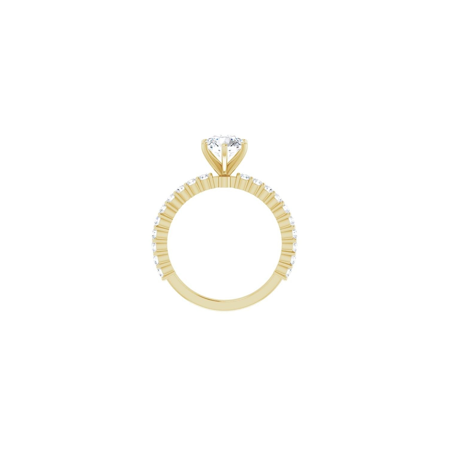 Paulina — Round center, yellow gold
