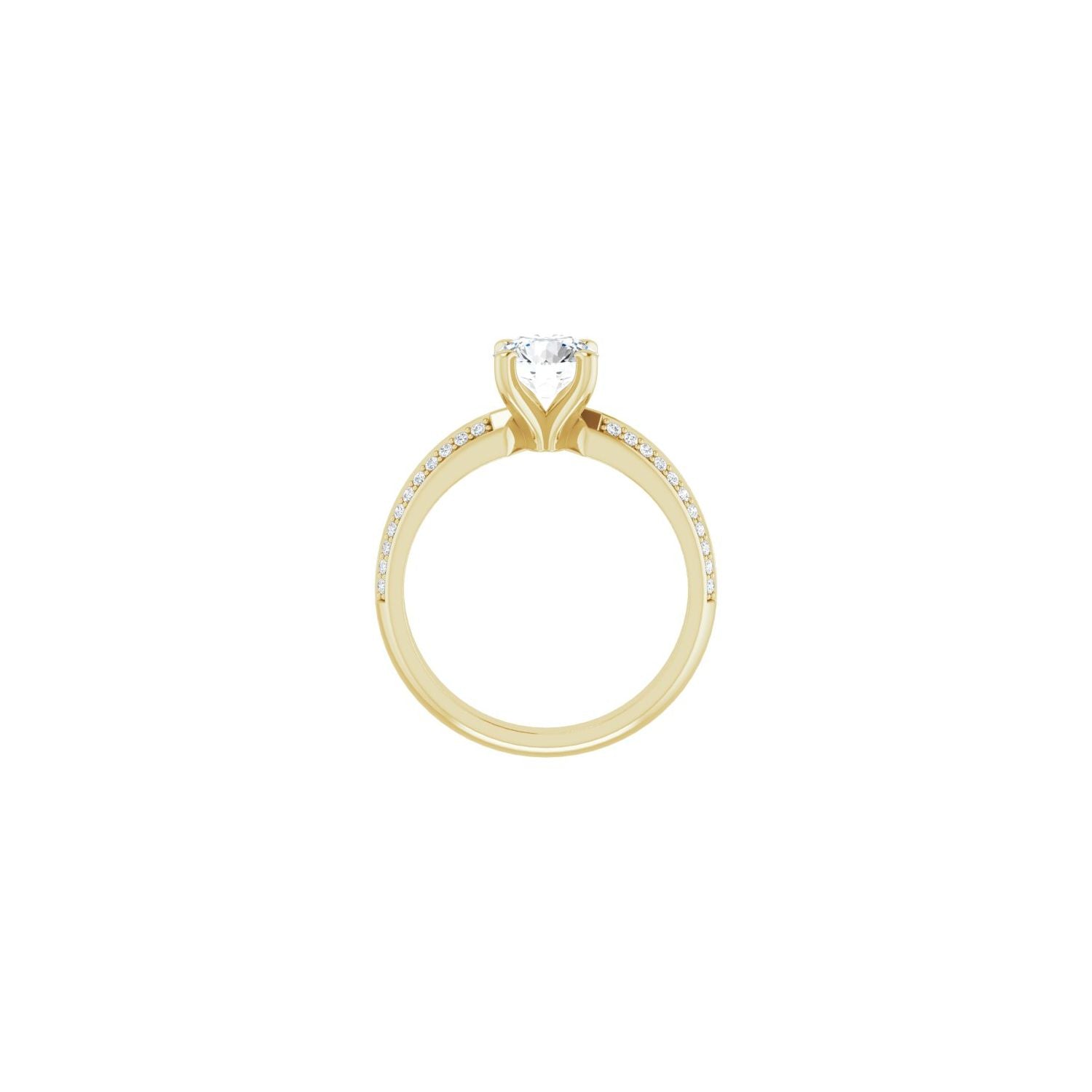 Pauline — Round center, yellow gold