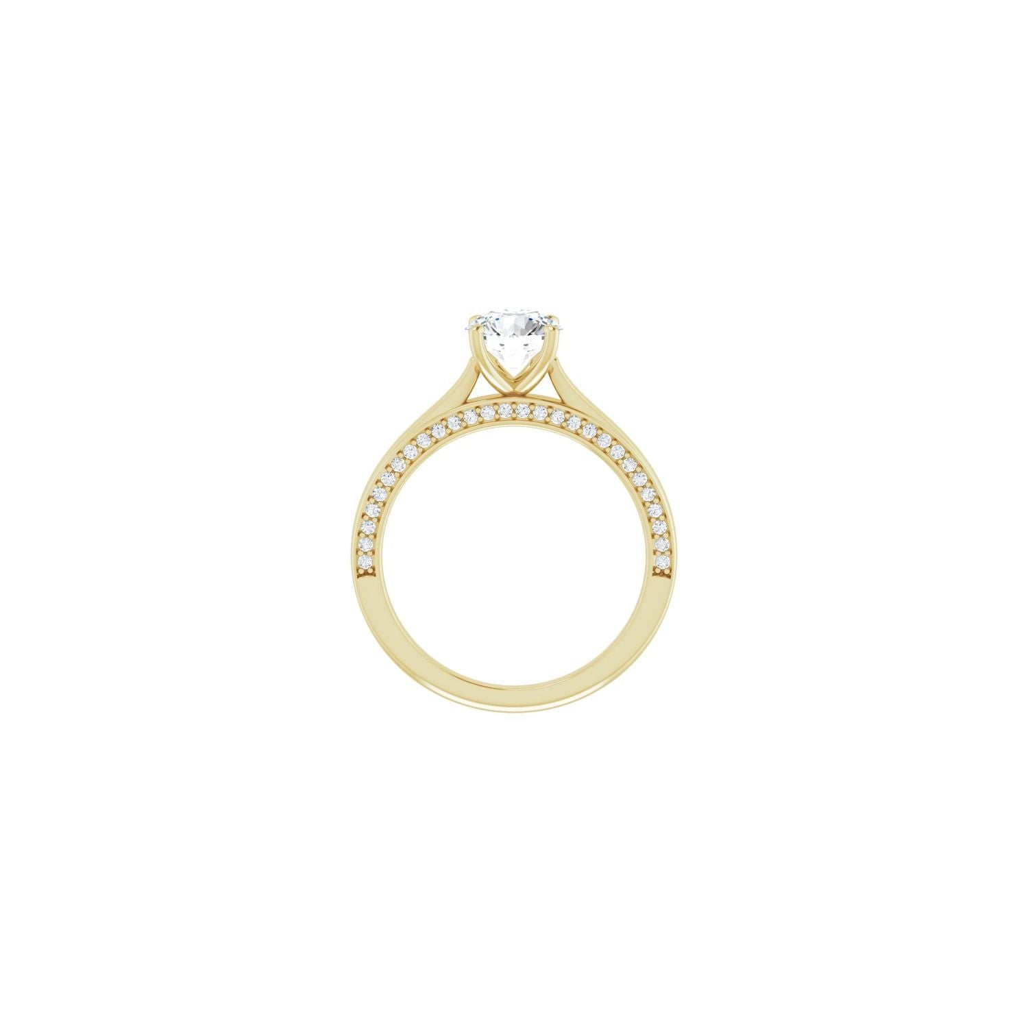 Polly — Round center, yellow gold