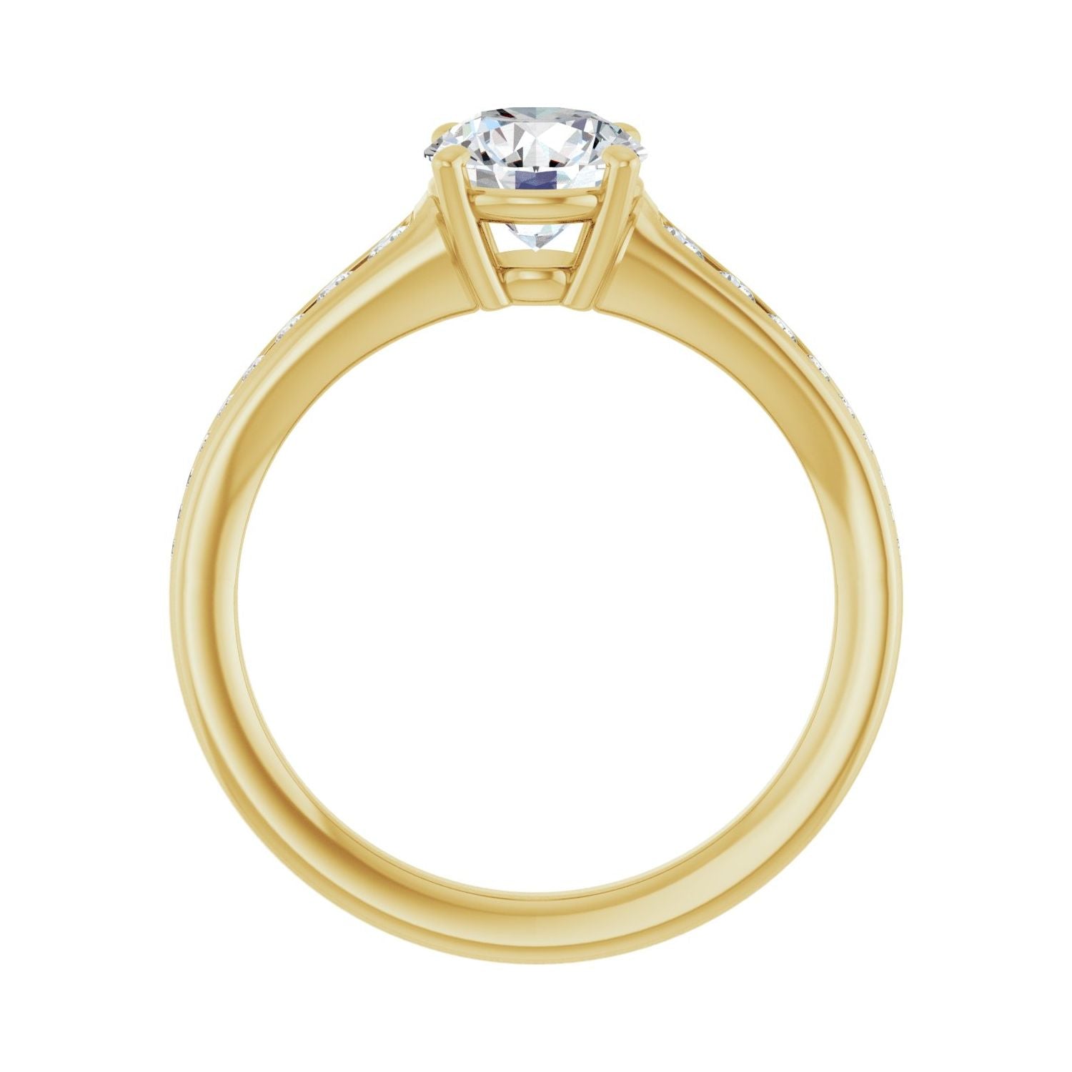 Posy — Round center, yellow gold