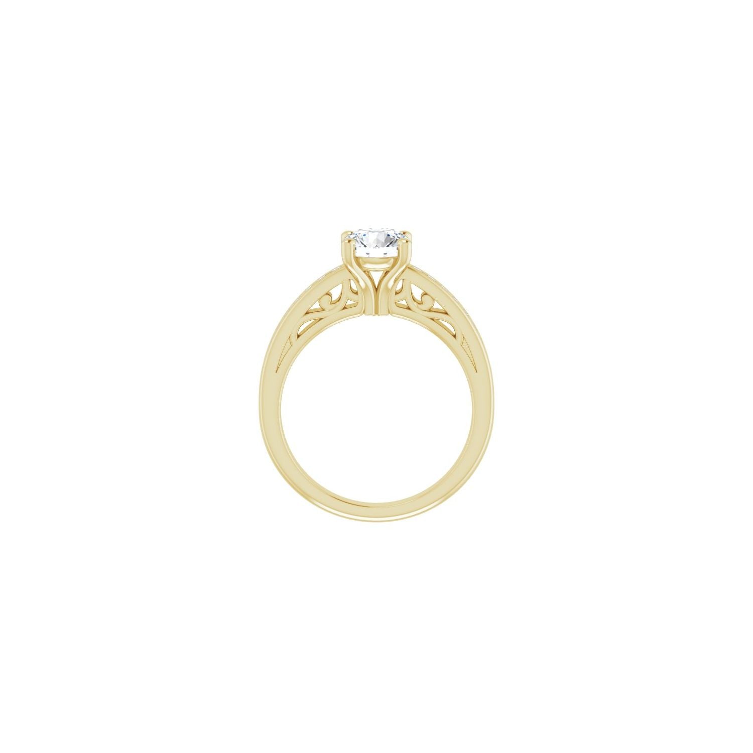 Prudence — Round center, yellow gold