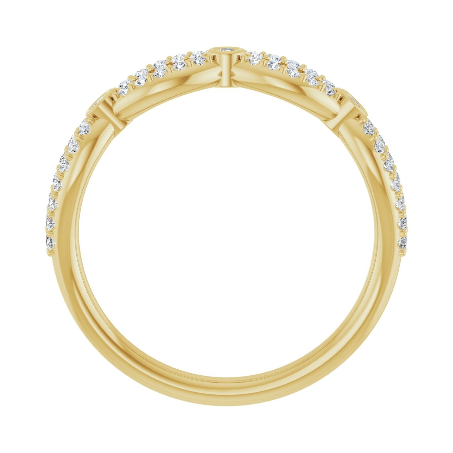 Aline — 1.3 mm · 1/4 ctw, yellow gold