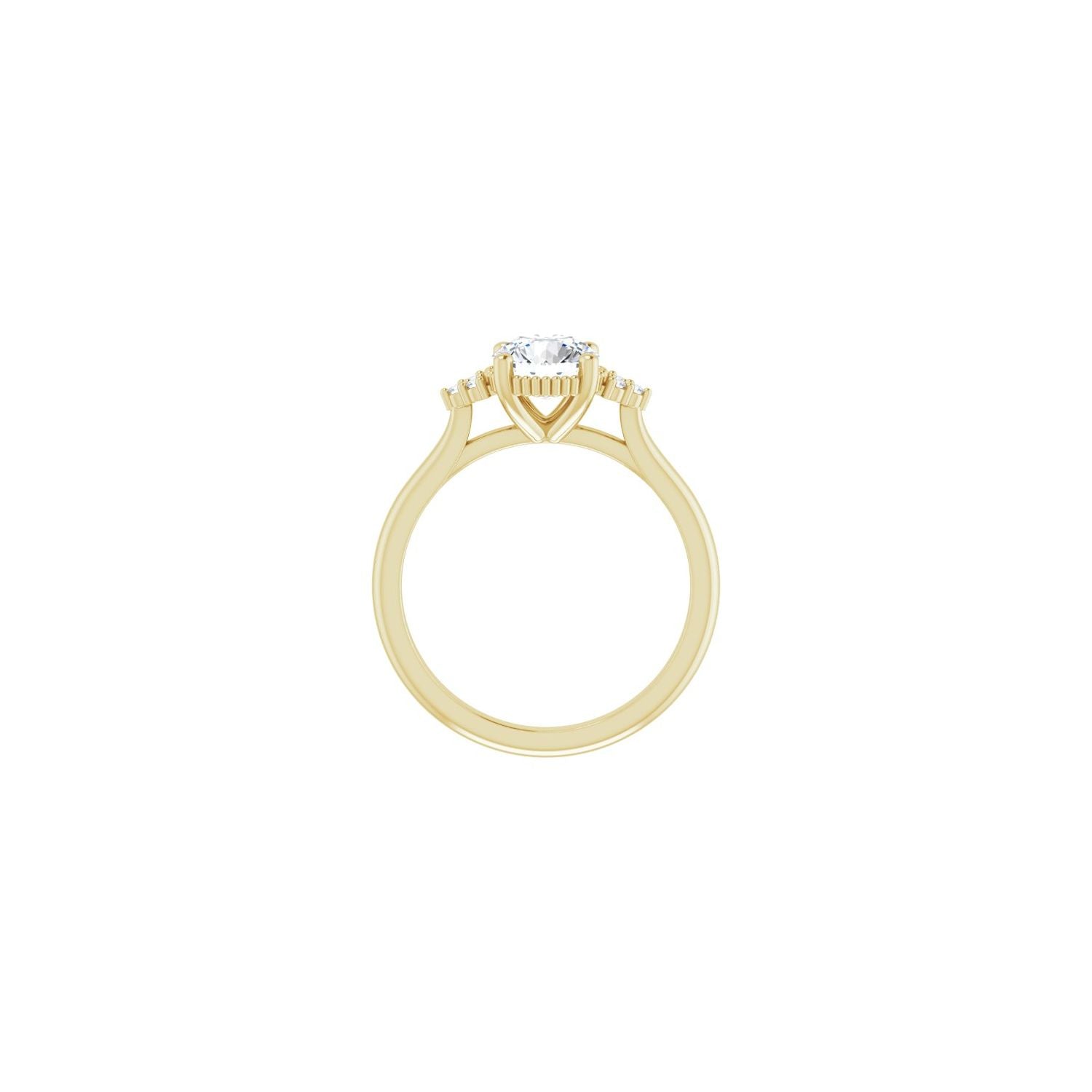 Raquel — Round center, yellow gold