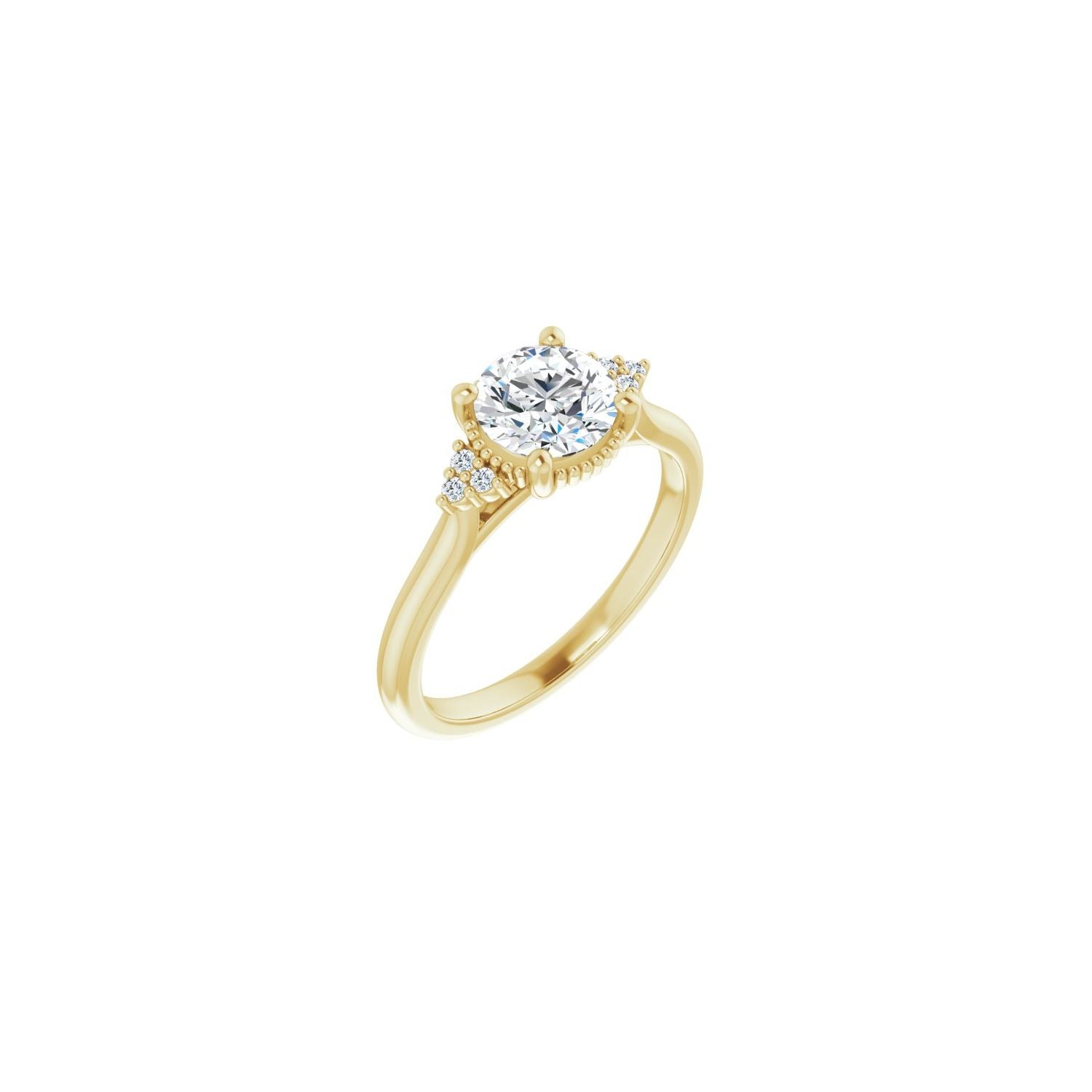 Raquel — Round center, yellow gold