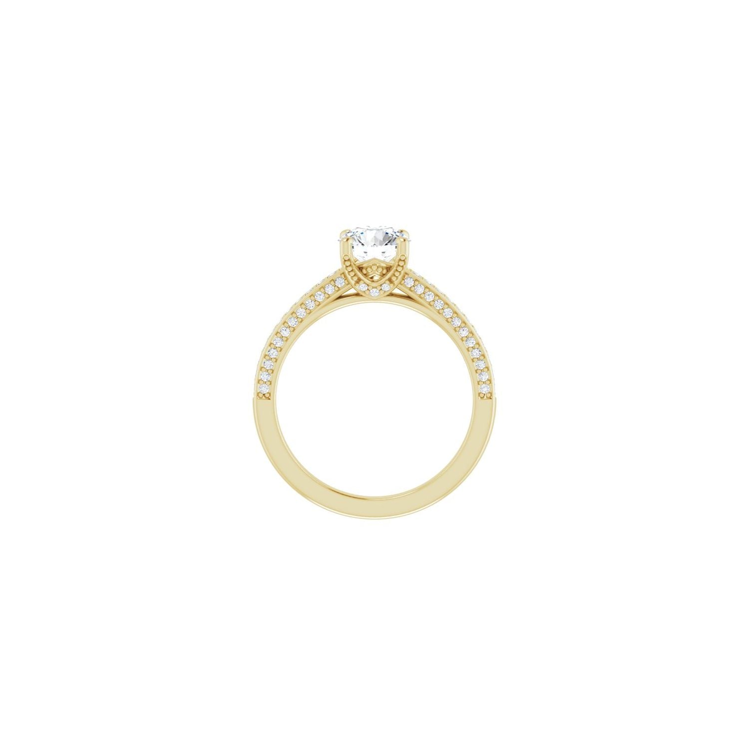 Renata — Round center, yellow gold