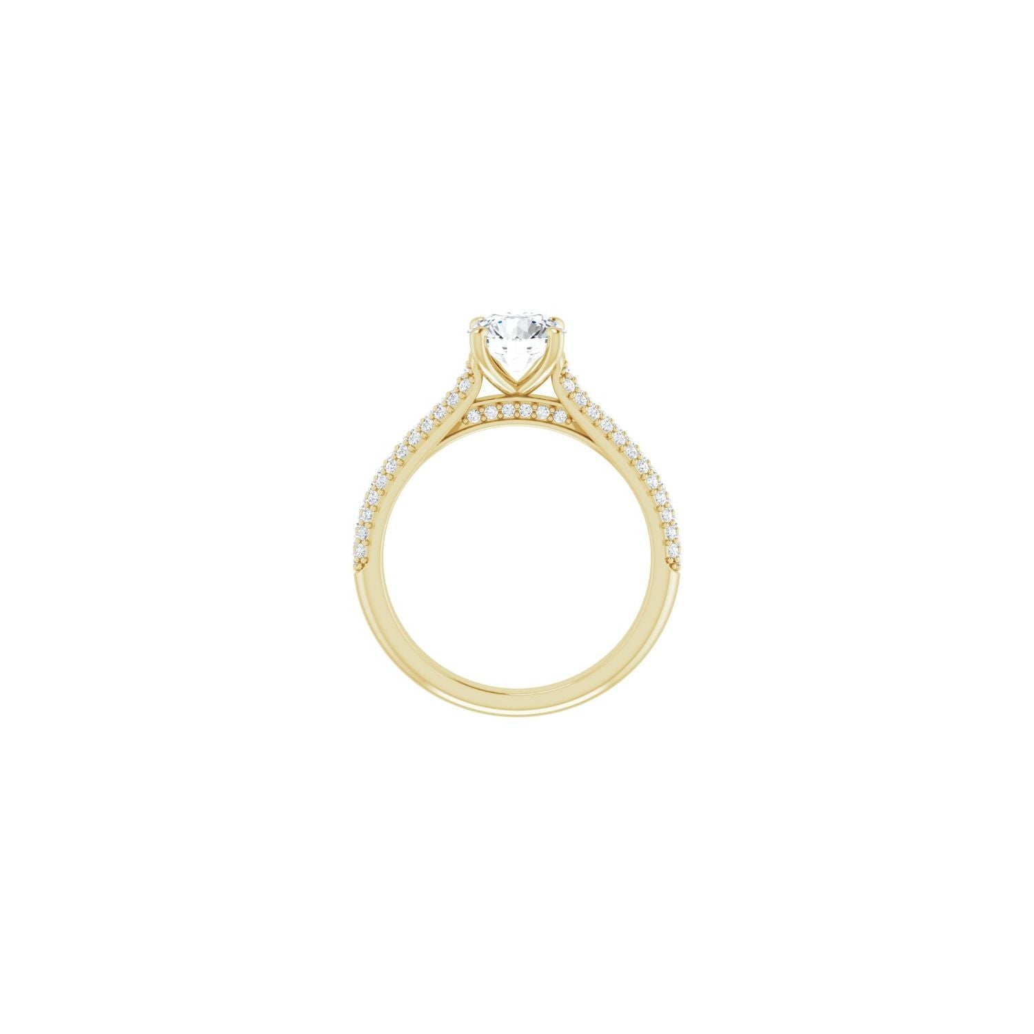 Renee — Round center, yellow gold