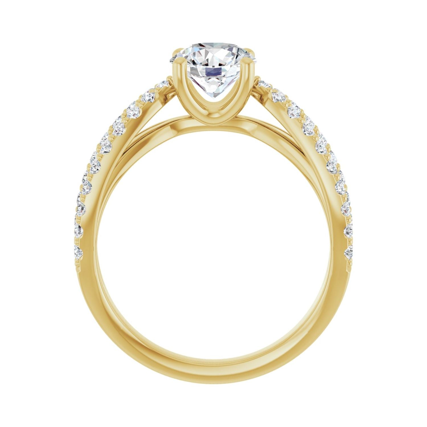 Rita — Round center, yellow gold