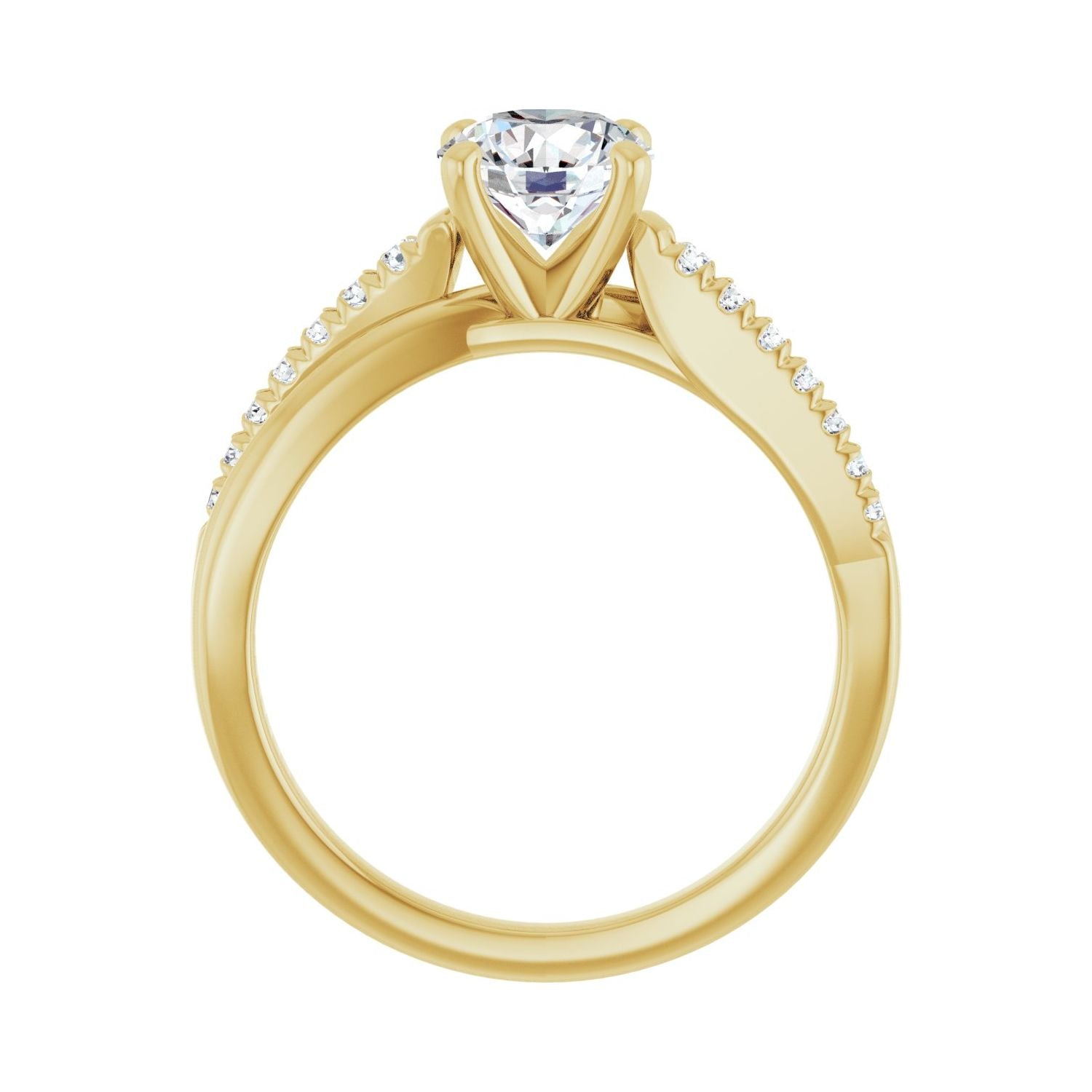 Romilly — Round center, yellow gold