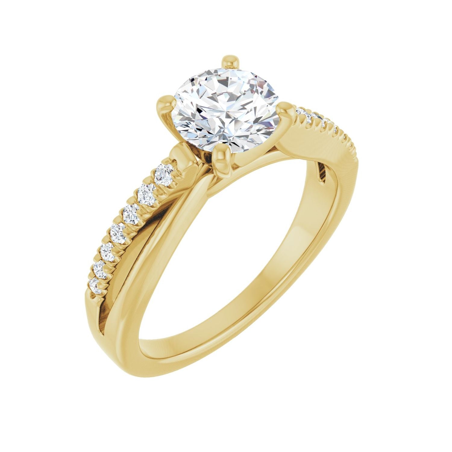 Romilly — Round center, yellow gold