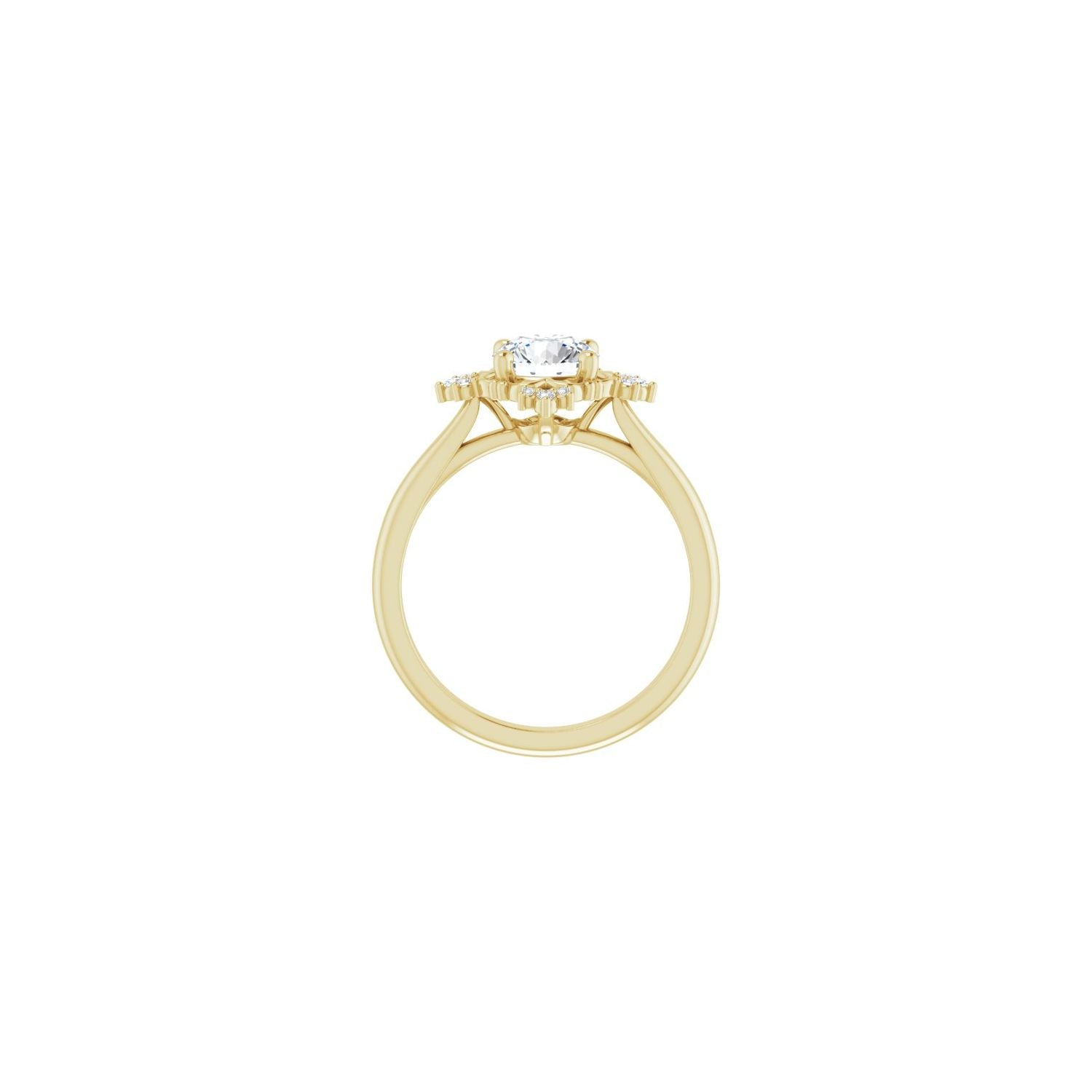 Rosa — Round center, yellow gold