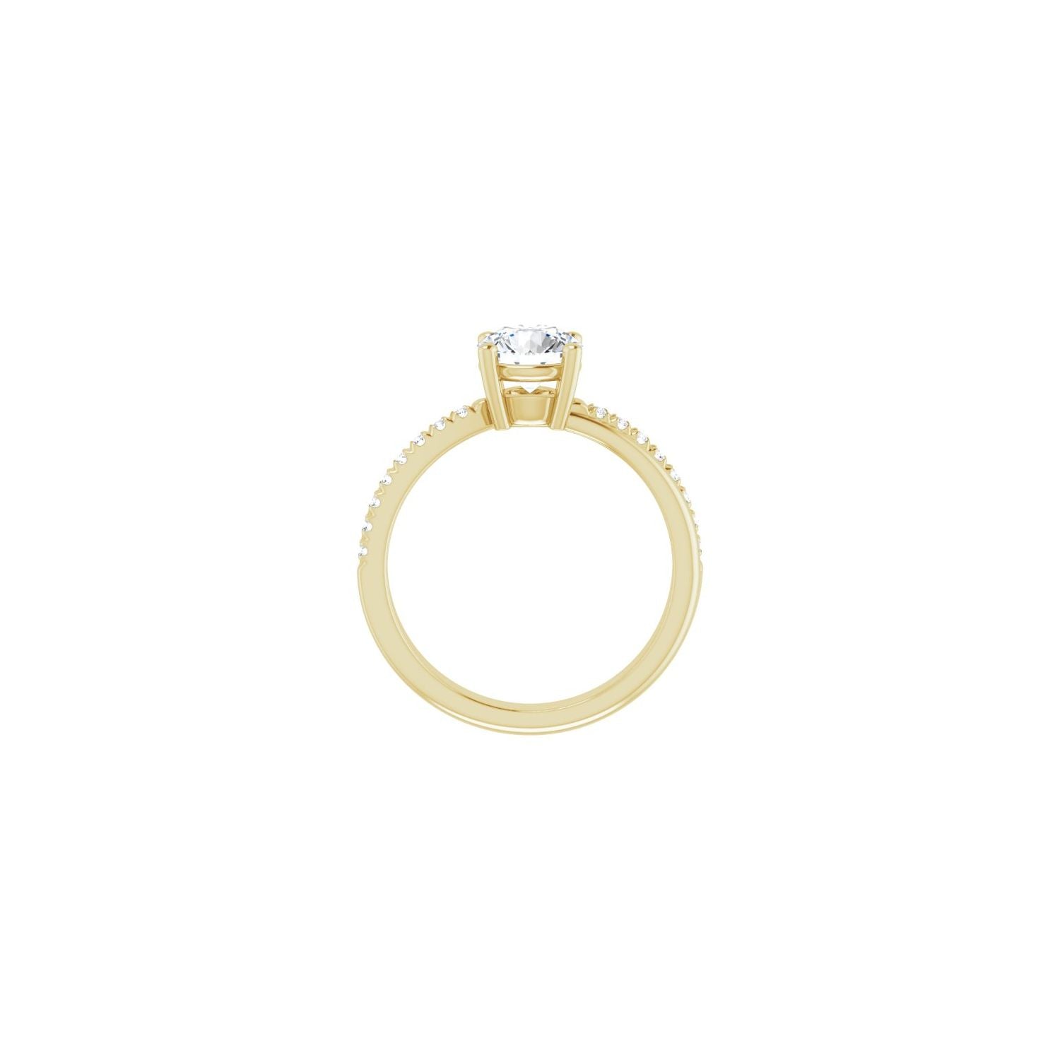 Rosamund — Round center, yellow gold
