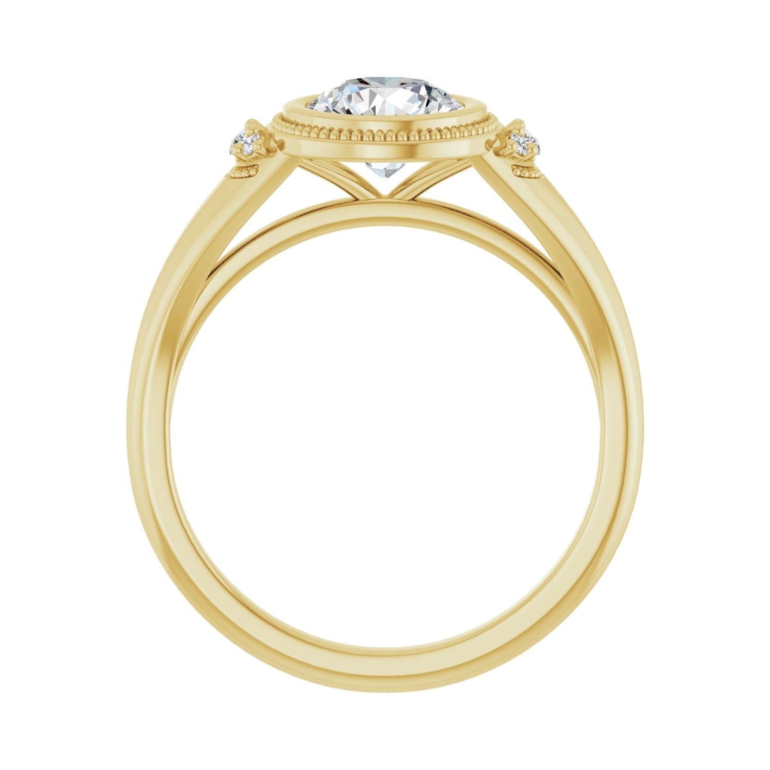 Rosetta — Round center, yellow gold