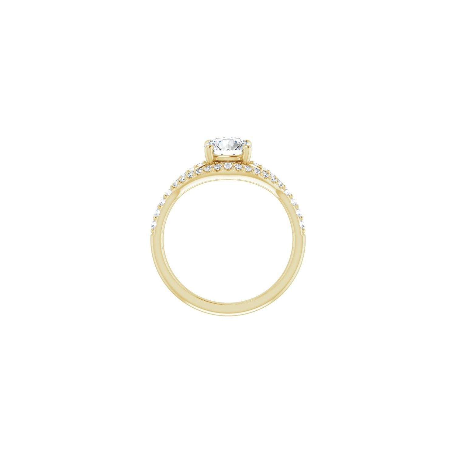 Rosie — Round center, yellow gold