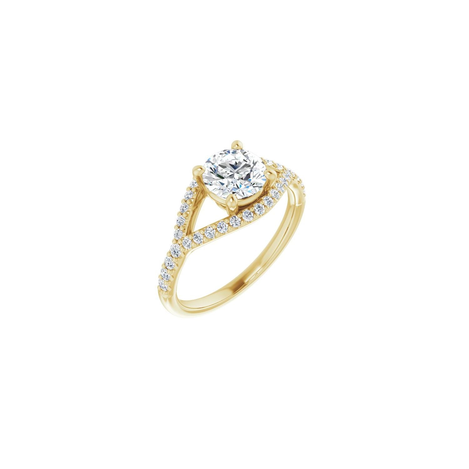Rosie — Round center, yellow gold
