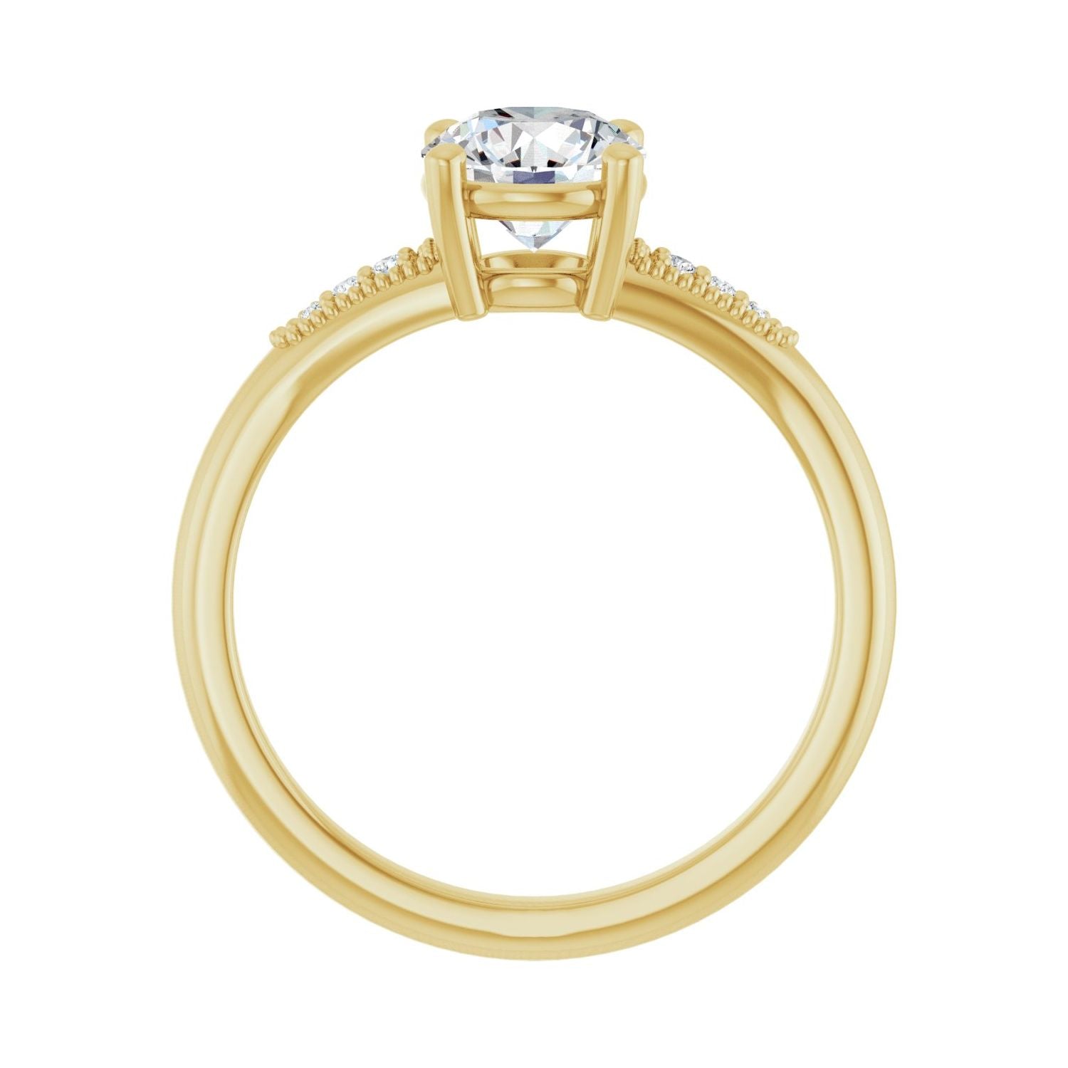 Sadie — Round center, yellow gold