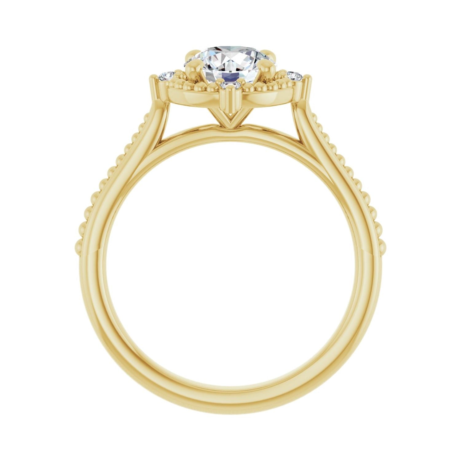 Samara — Round center, yellow gold