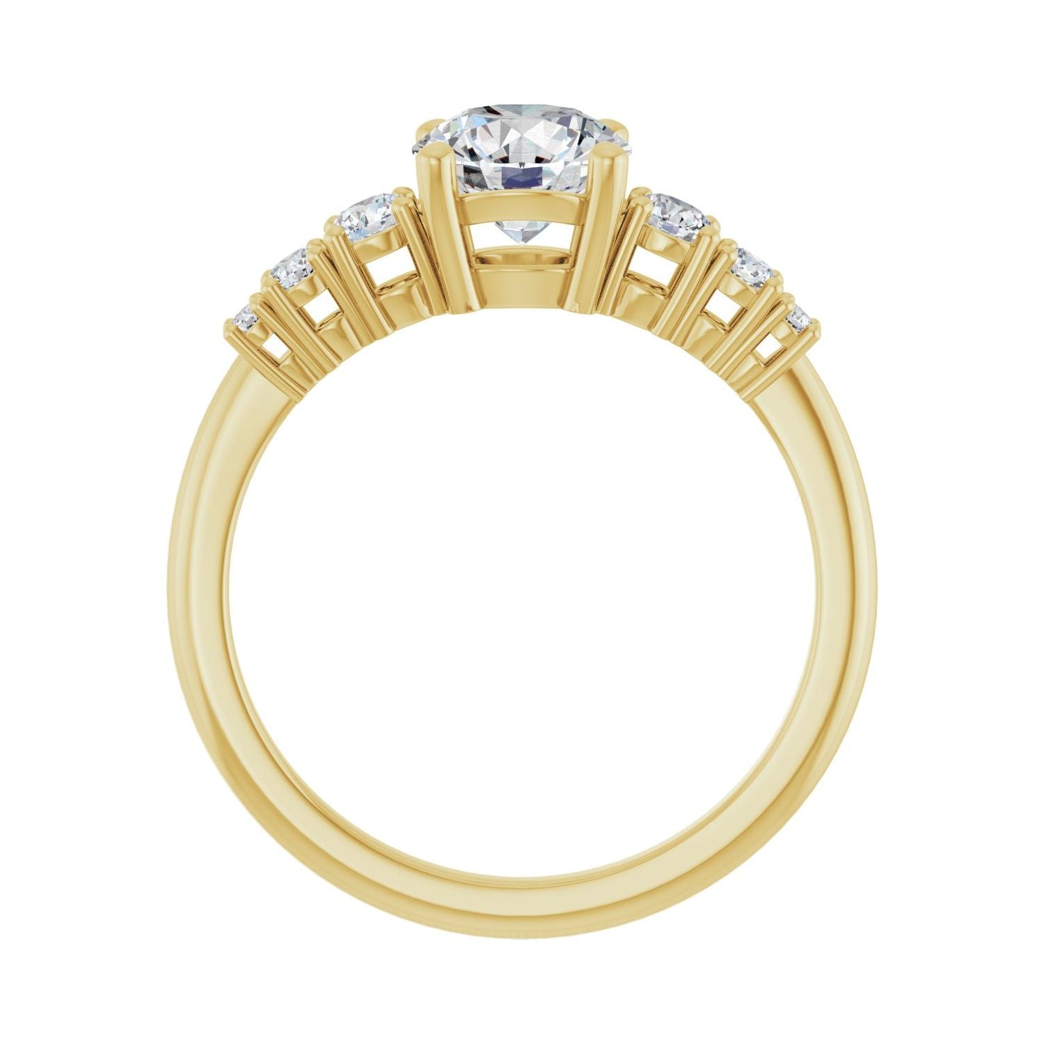 Samantha — Round center, yellow gold
