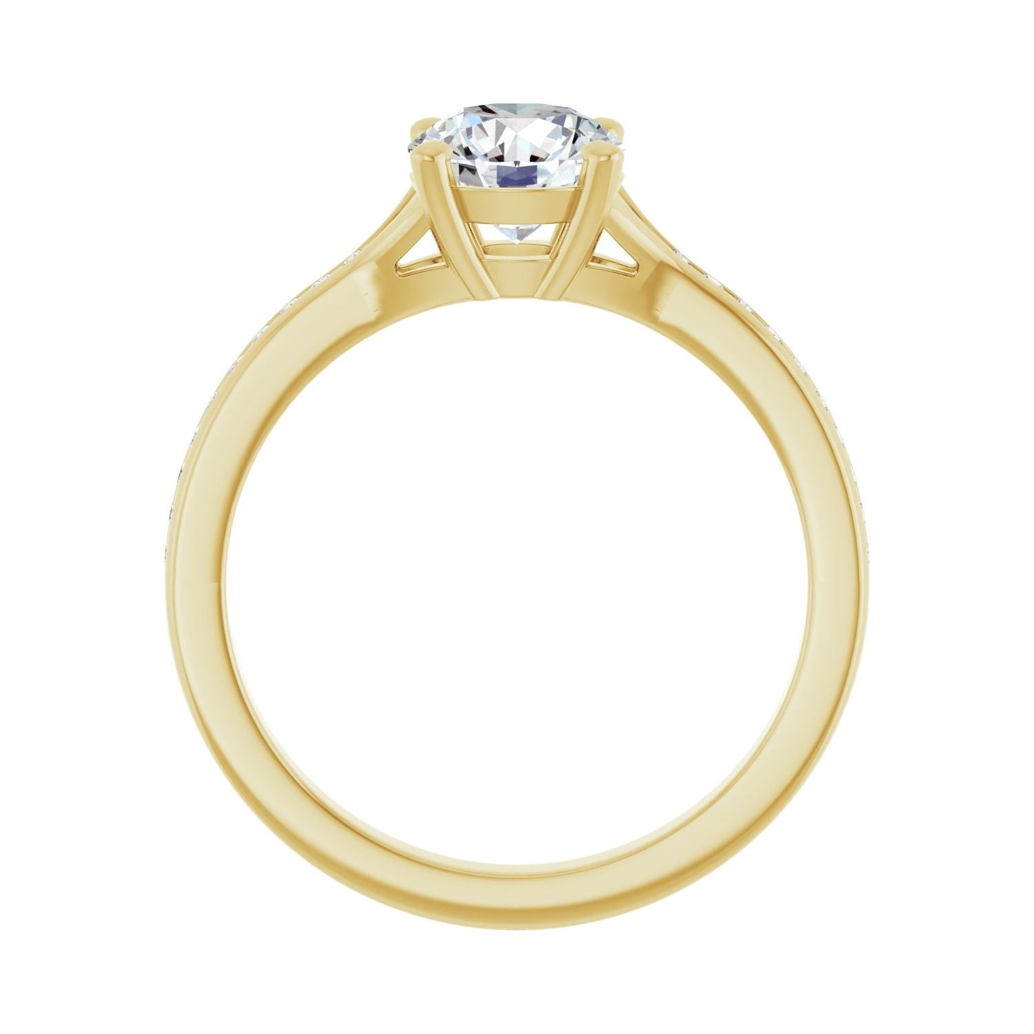 Sarai — Round center, yellow gold