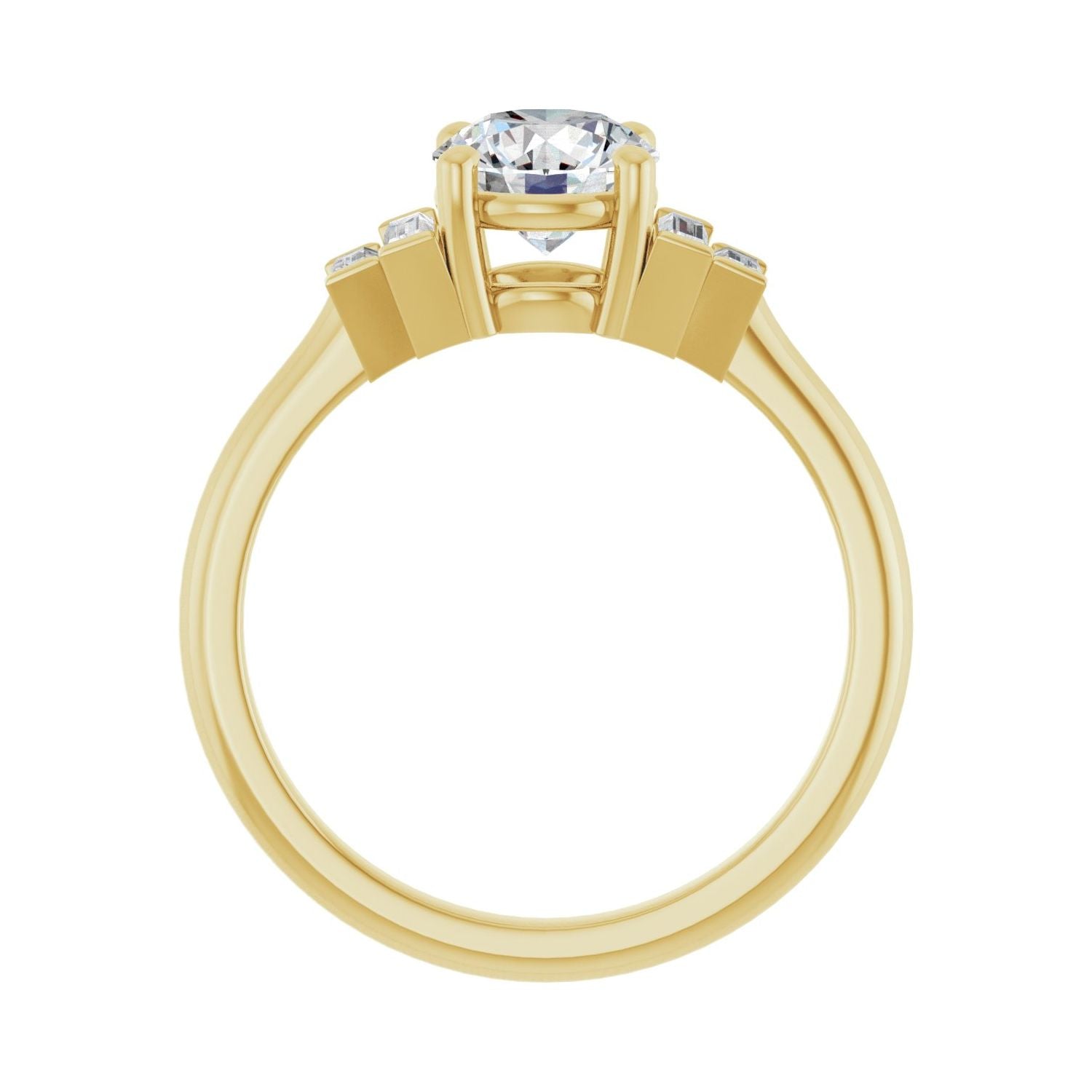Sasha — Round center, yellow gold