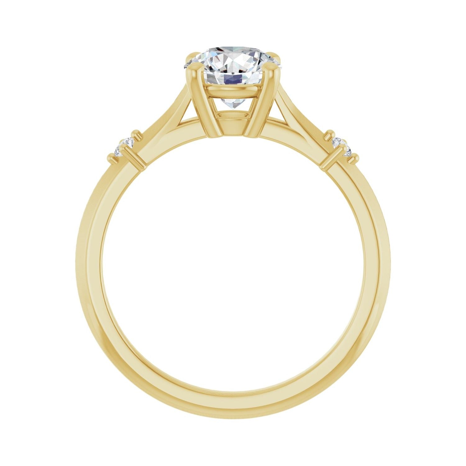 Savannah — Round center, yellow gold