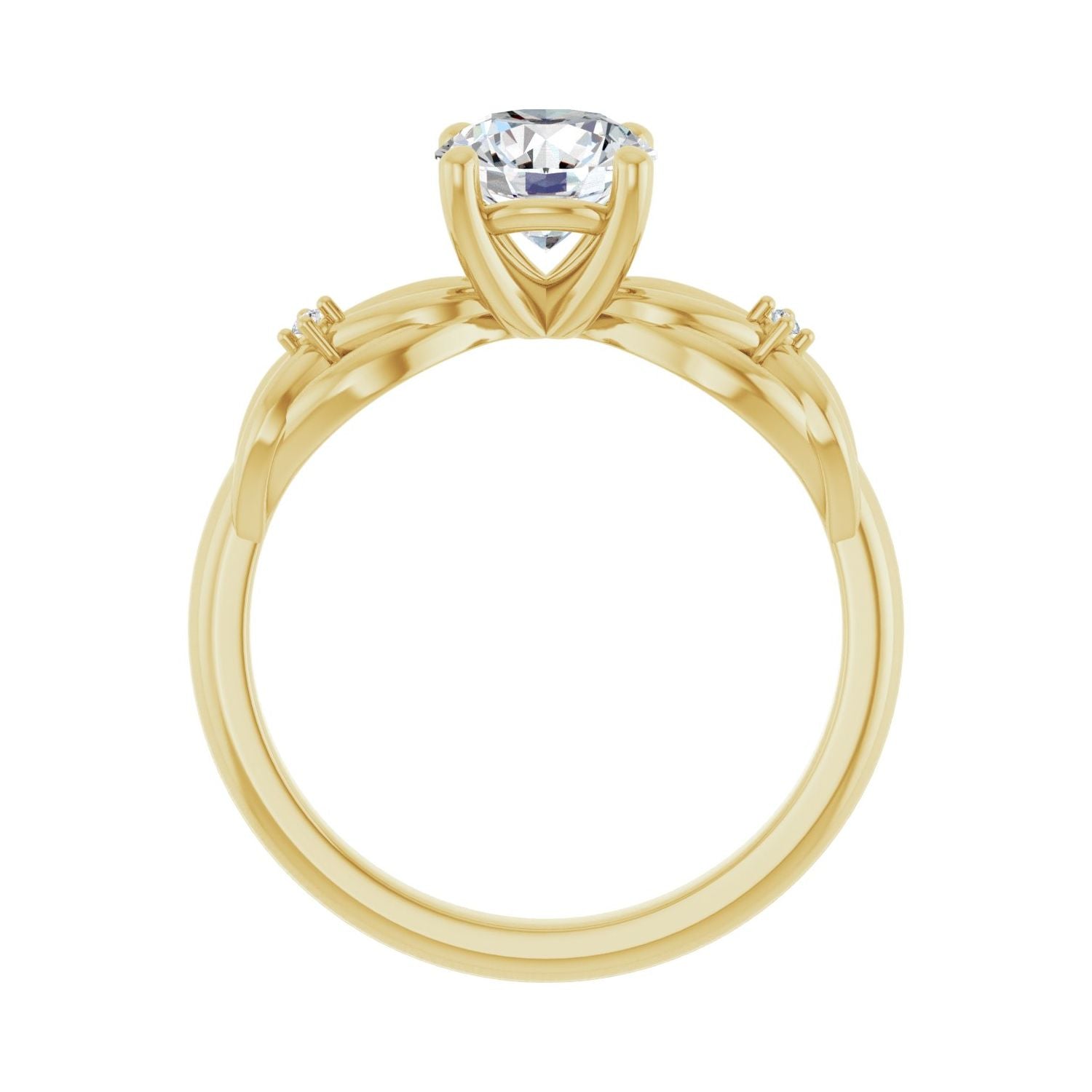 Selena — Round center, yellow gold