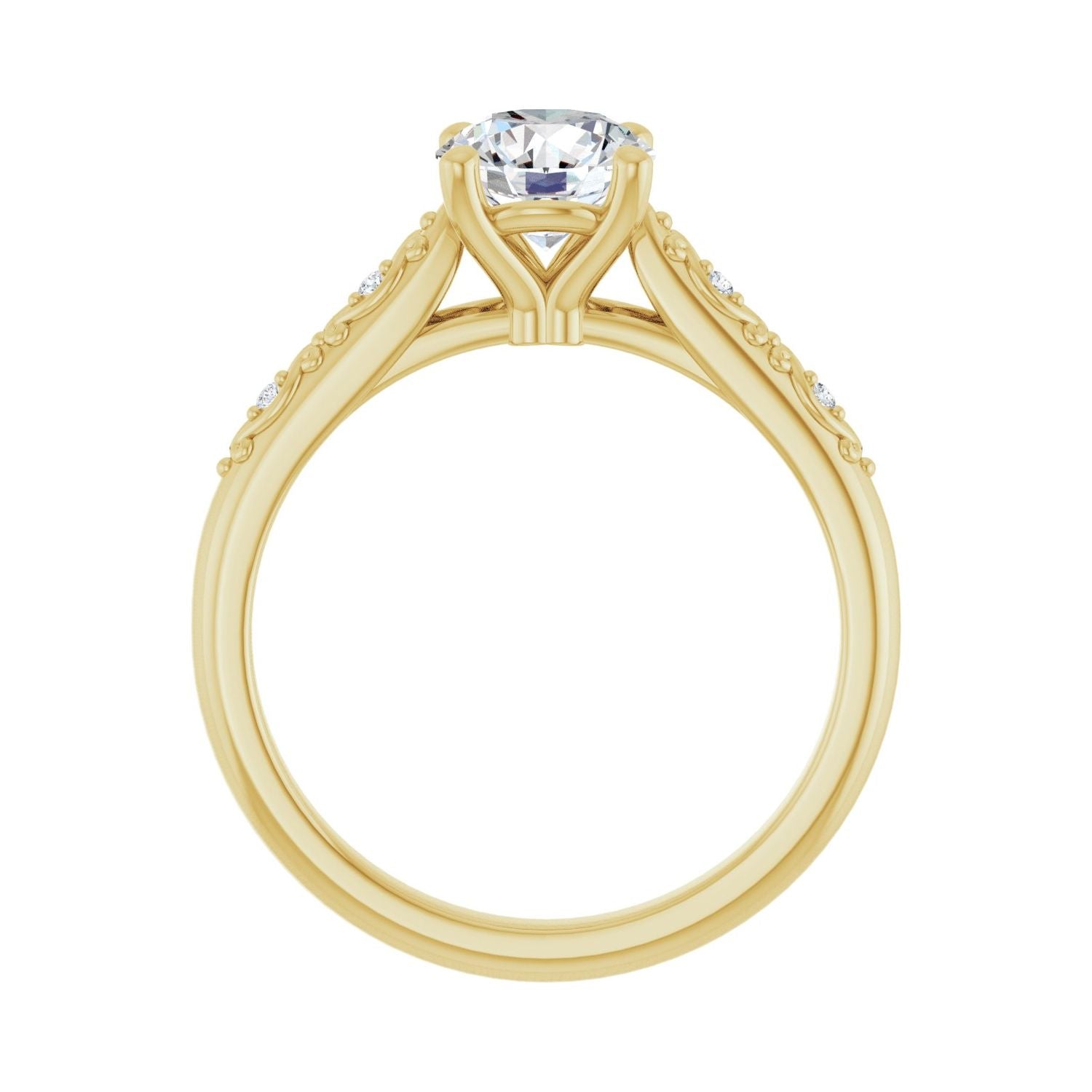 Serena — Round center, yellow gold